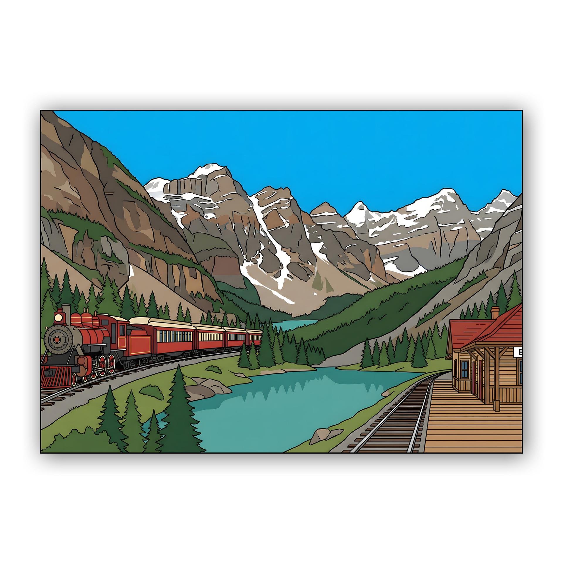 Vintage Steam Train to Banff Canadian Rockies