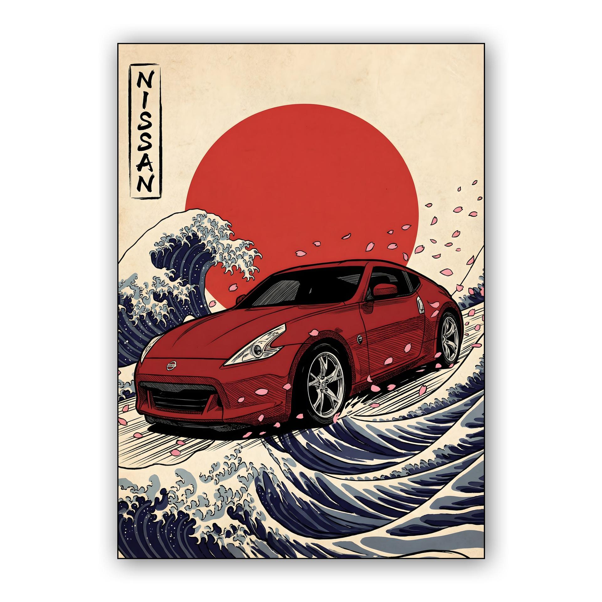 Nissan 370Z Rising Sun and Great Wave Fusion