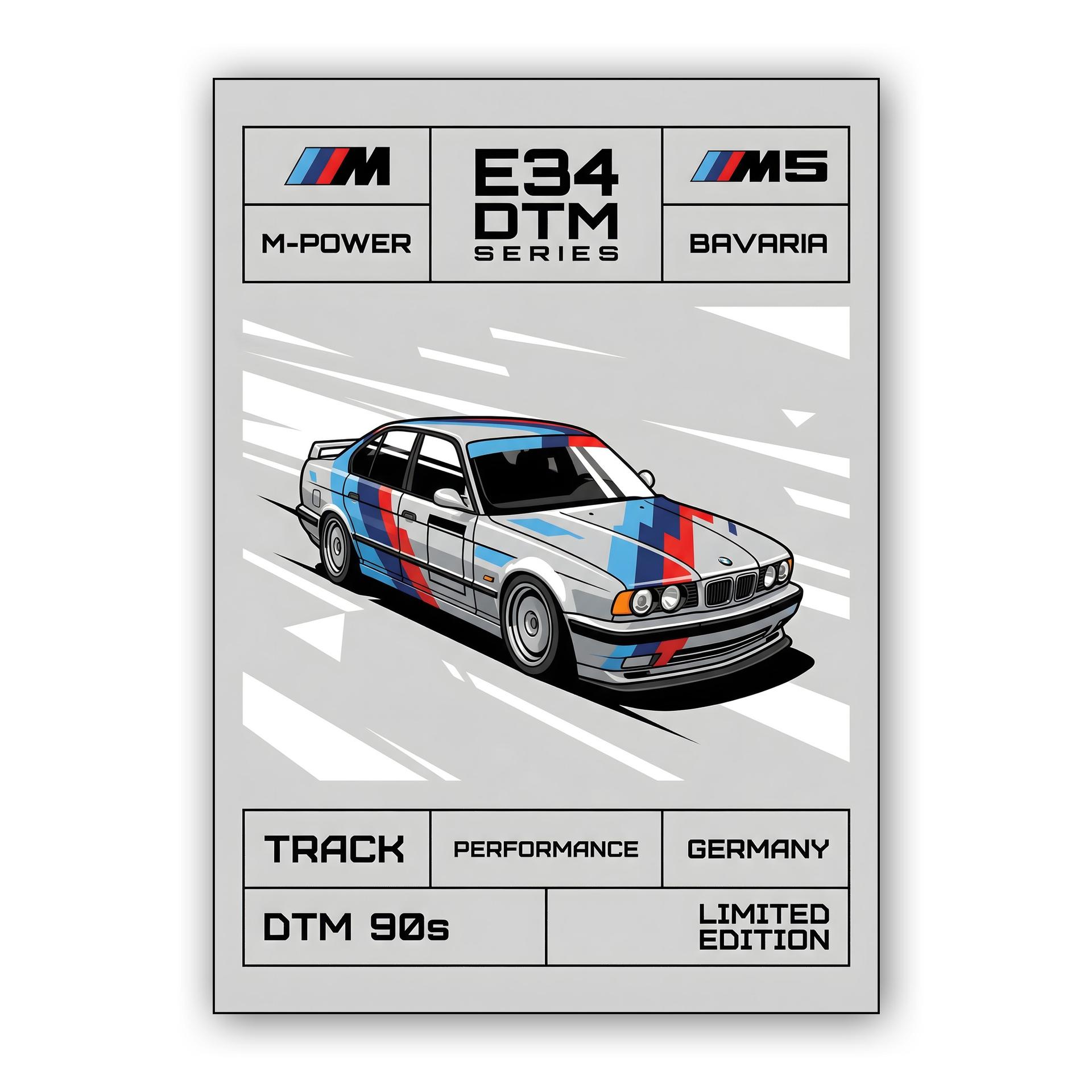 BMW E34 M5 DTM Performance: 90s Racing Tribute