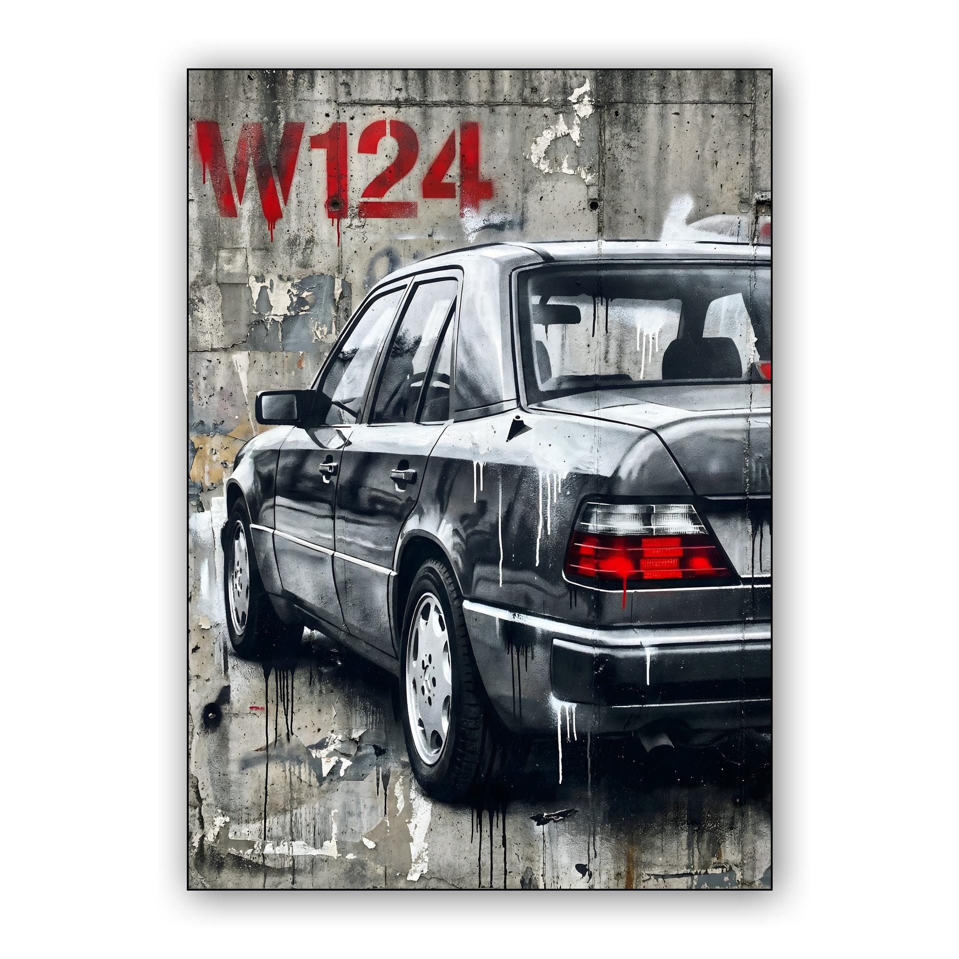 W124 Street Legacy: Concrete Mural Art