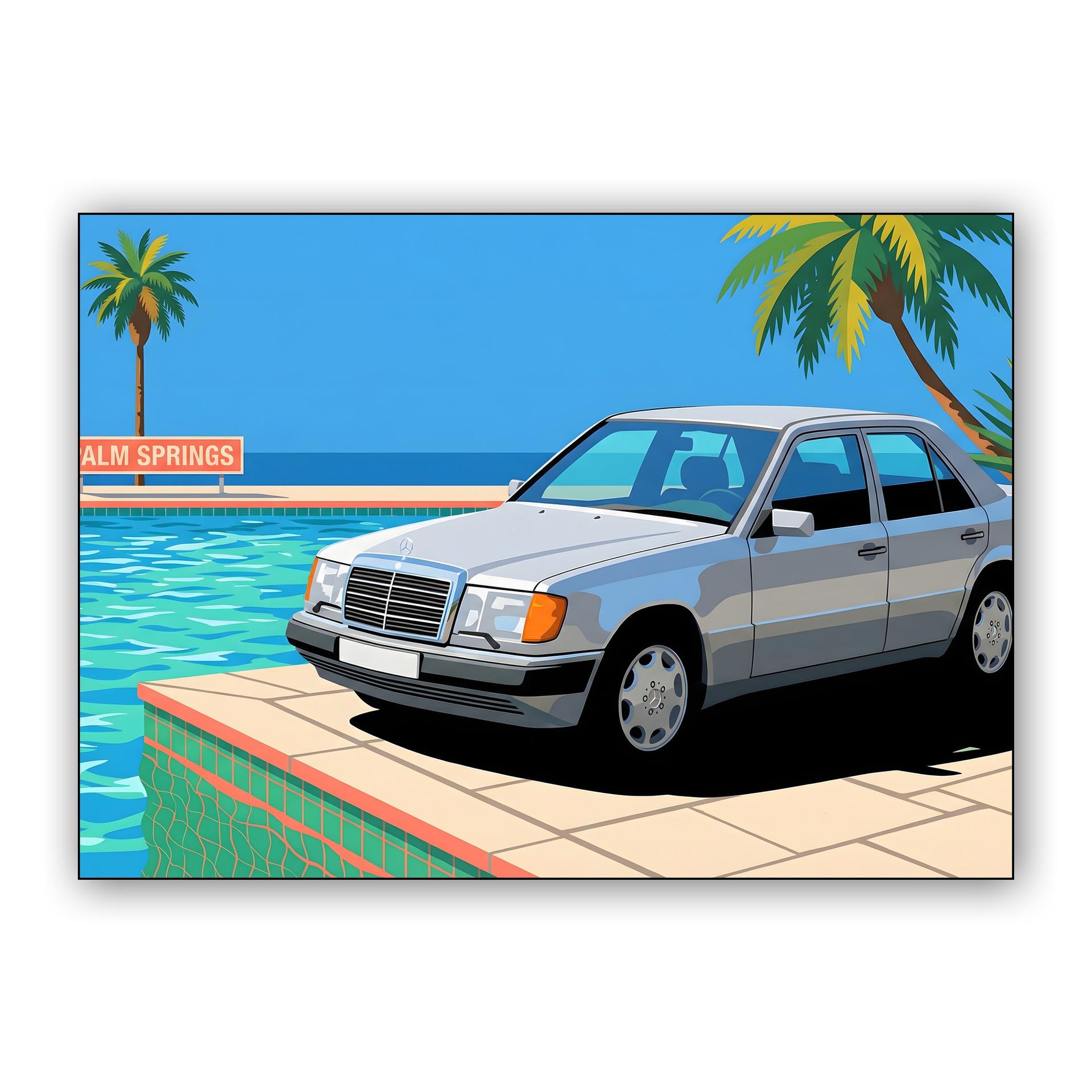 Mercedes W124: Palm Springs Poolside