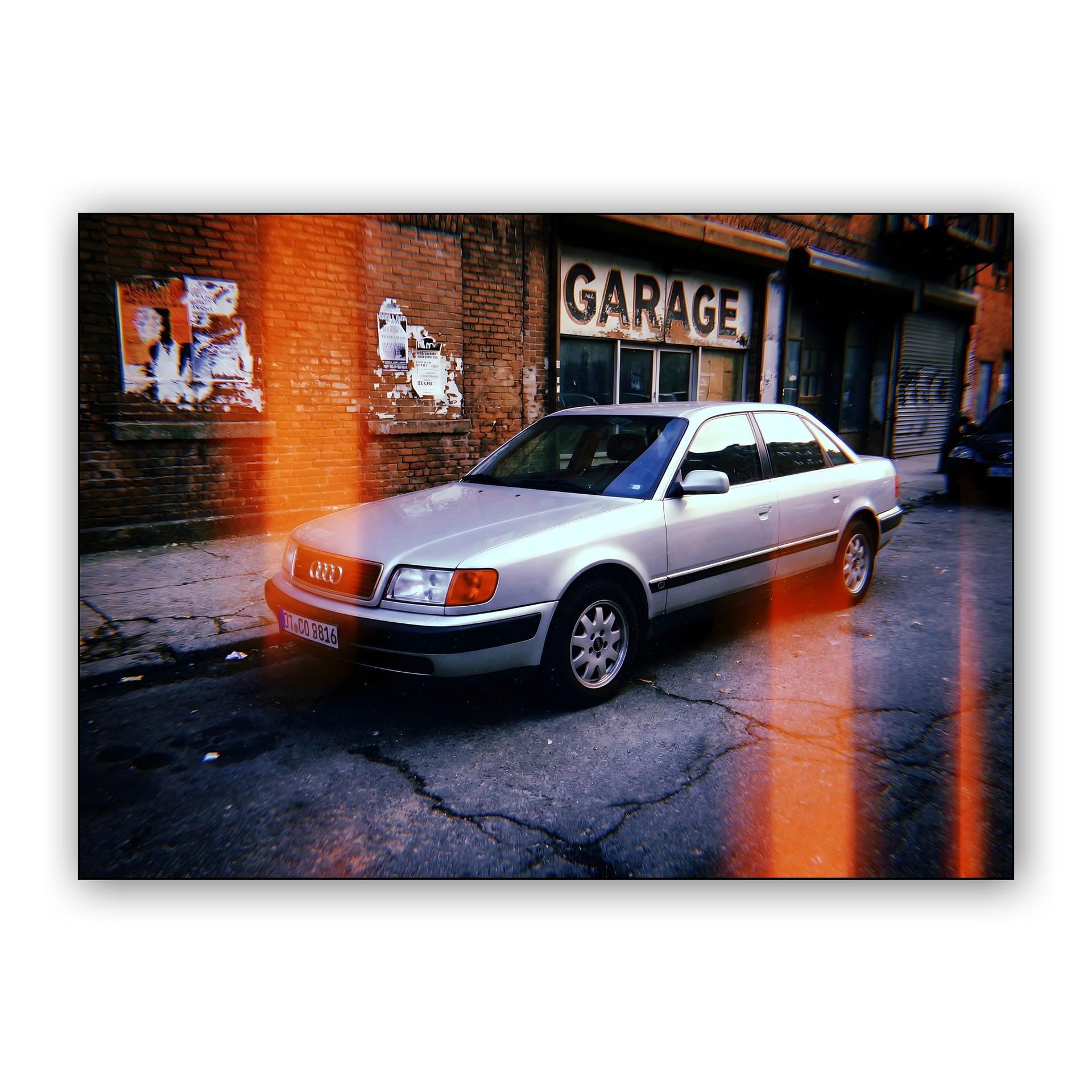 Urban Audi 100: Cinematic Light Leak