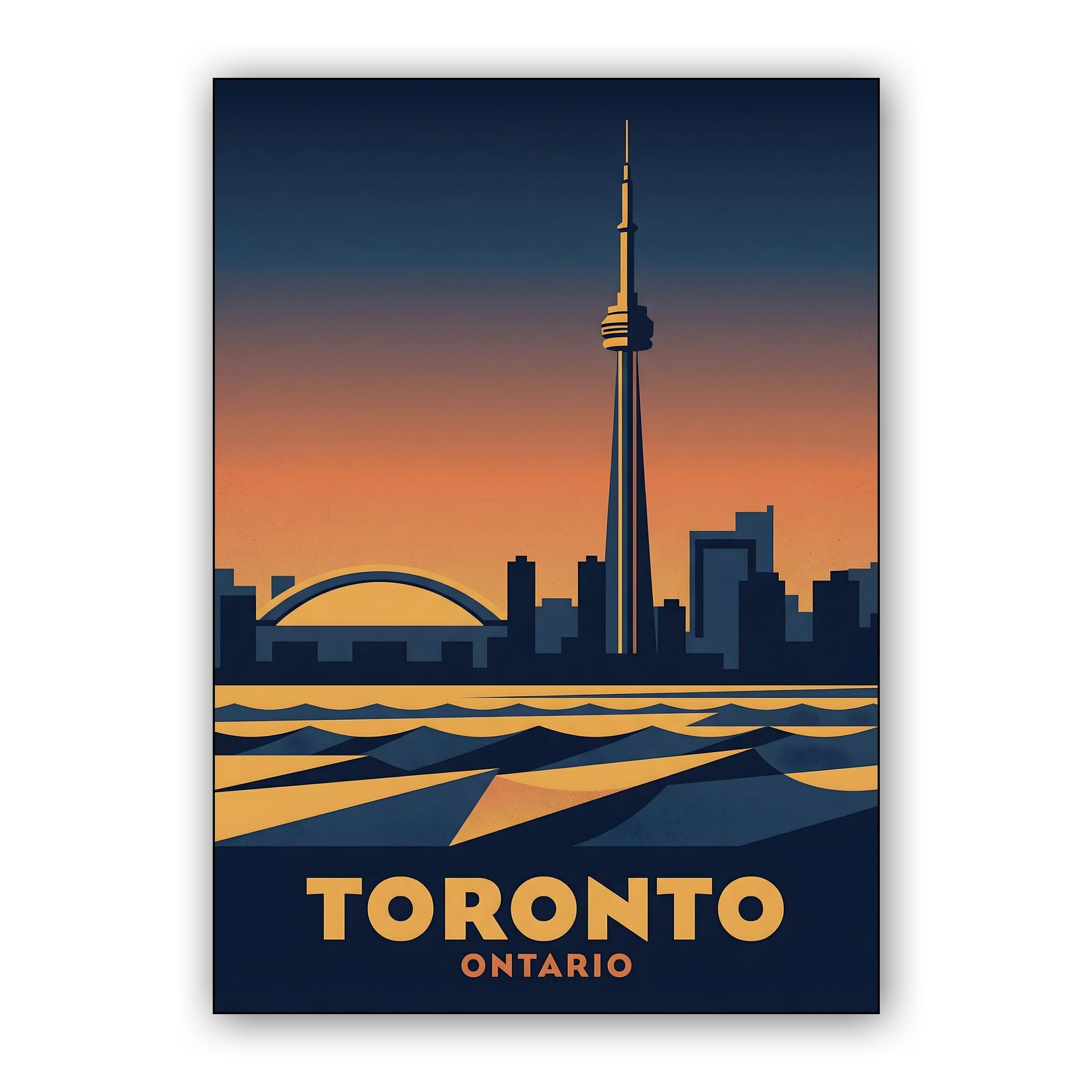 Toronto Skyline Vintage Travel Poster