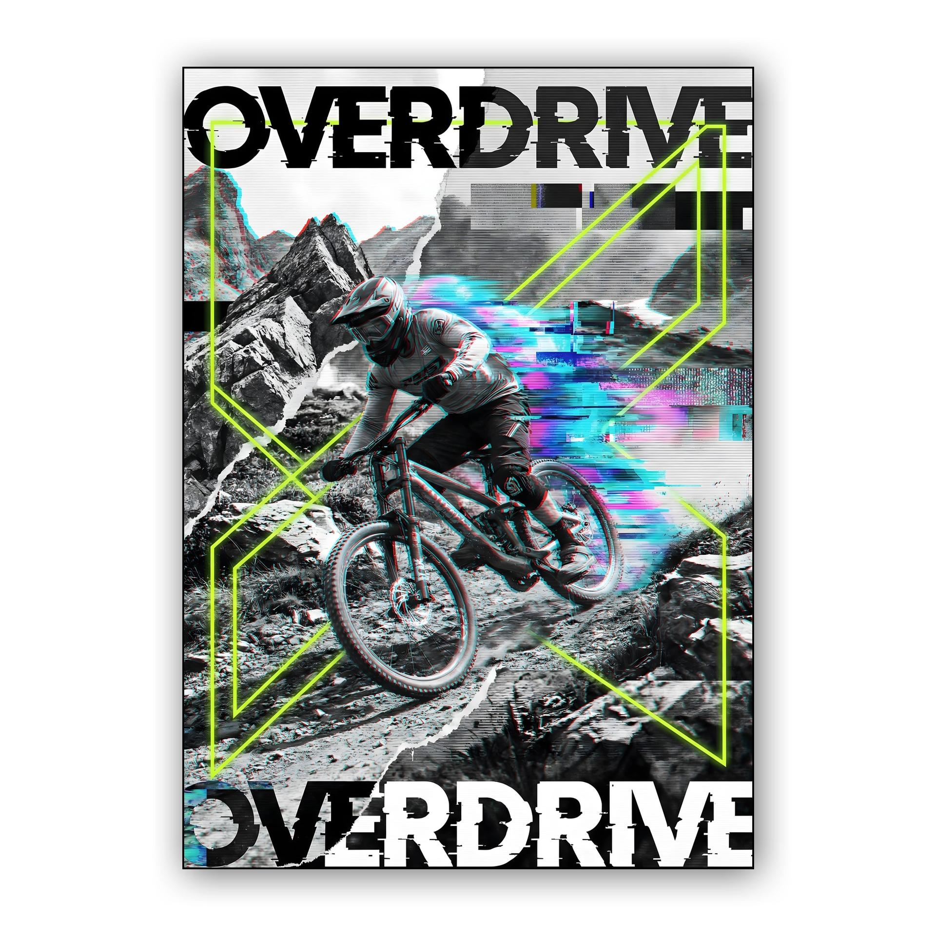 Overdrive Glitch Mountain Bike Collage
