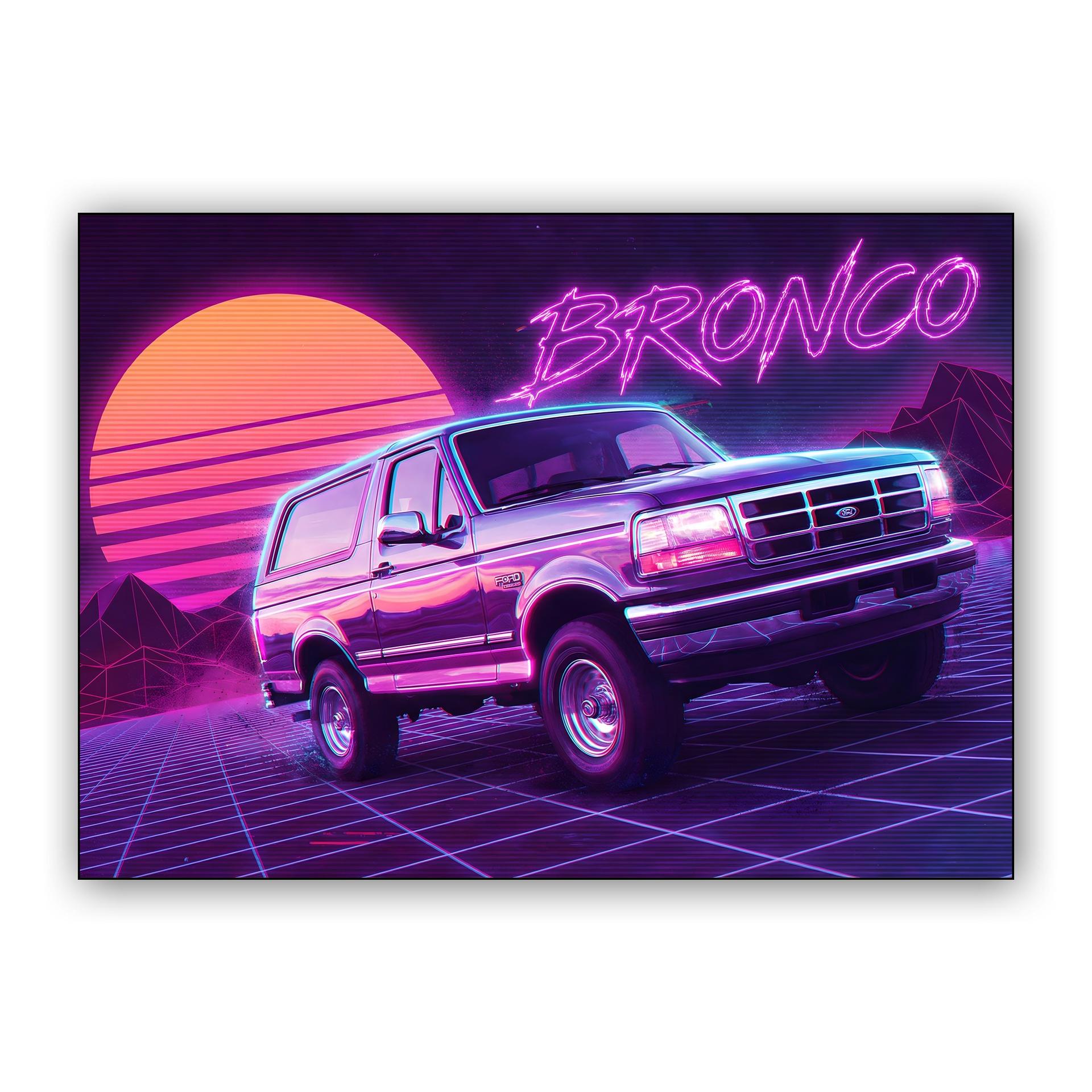 Synthwave Night Drive Ford Bronco