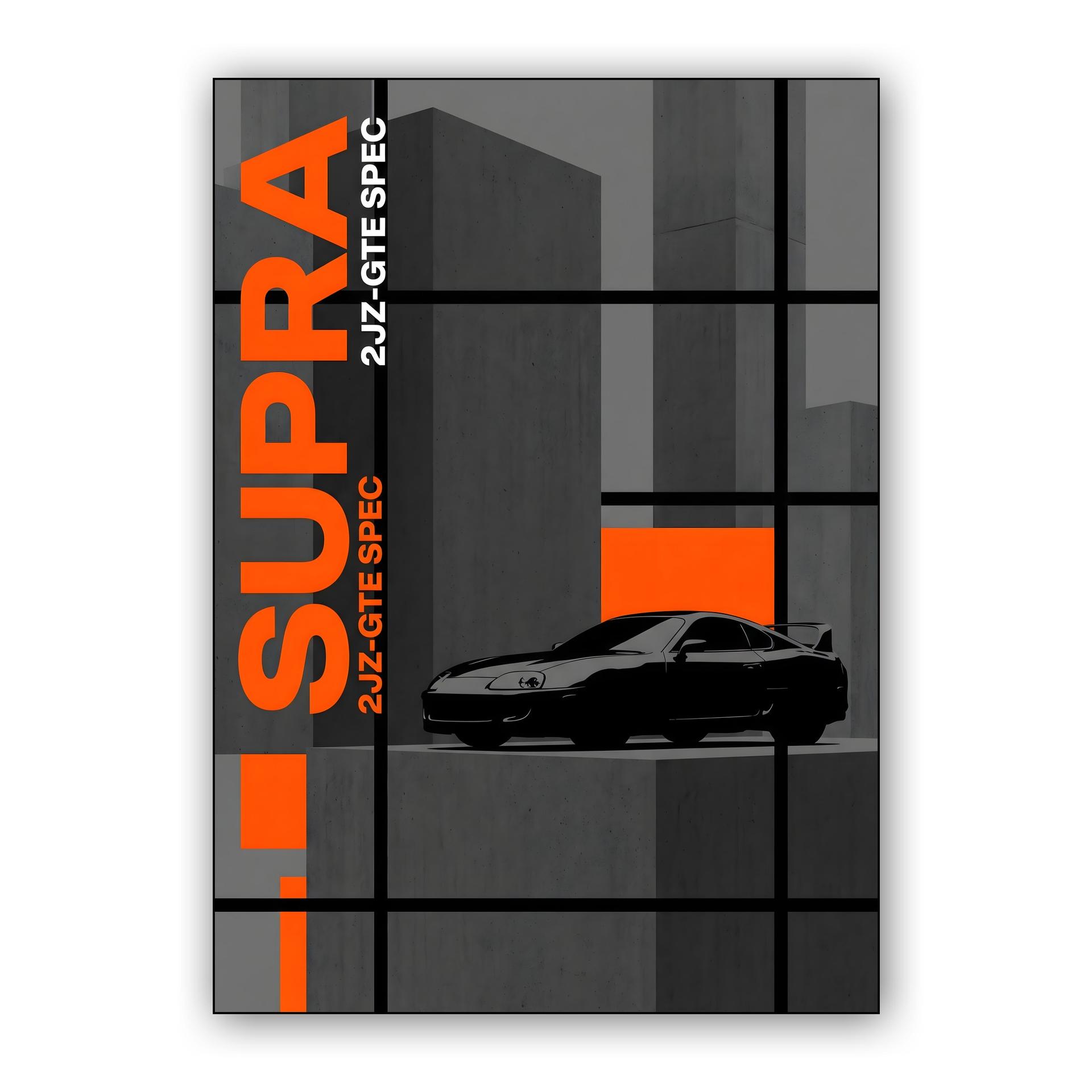 Supra 2JZ-GTE Brutalist Spec Illustration