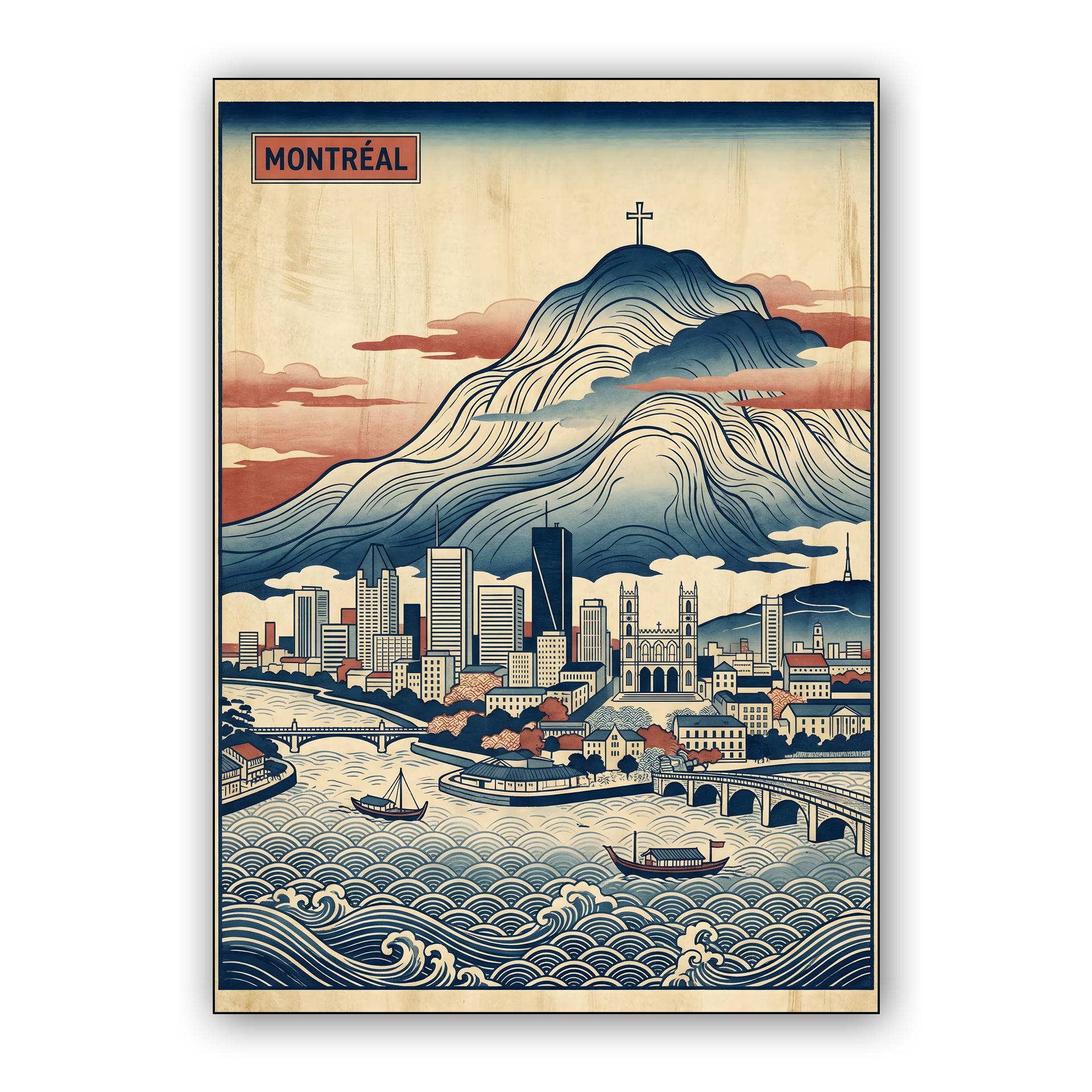 Montreal Ukiyo-e Skyline Fusion