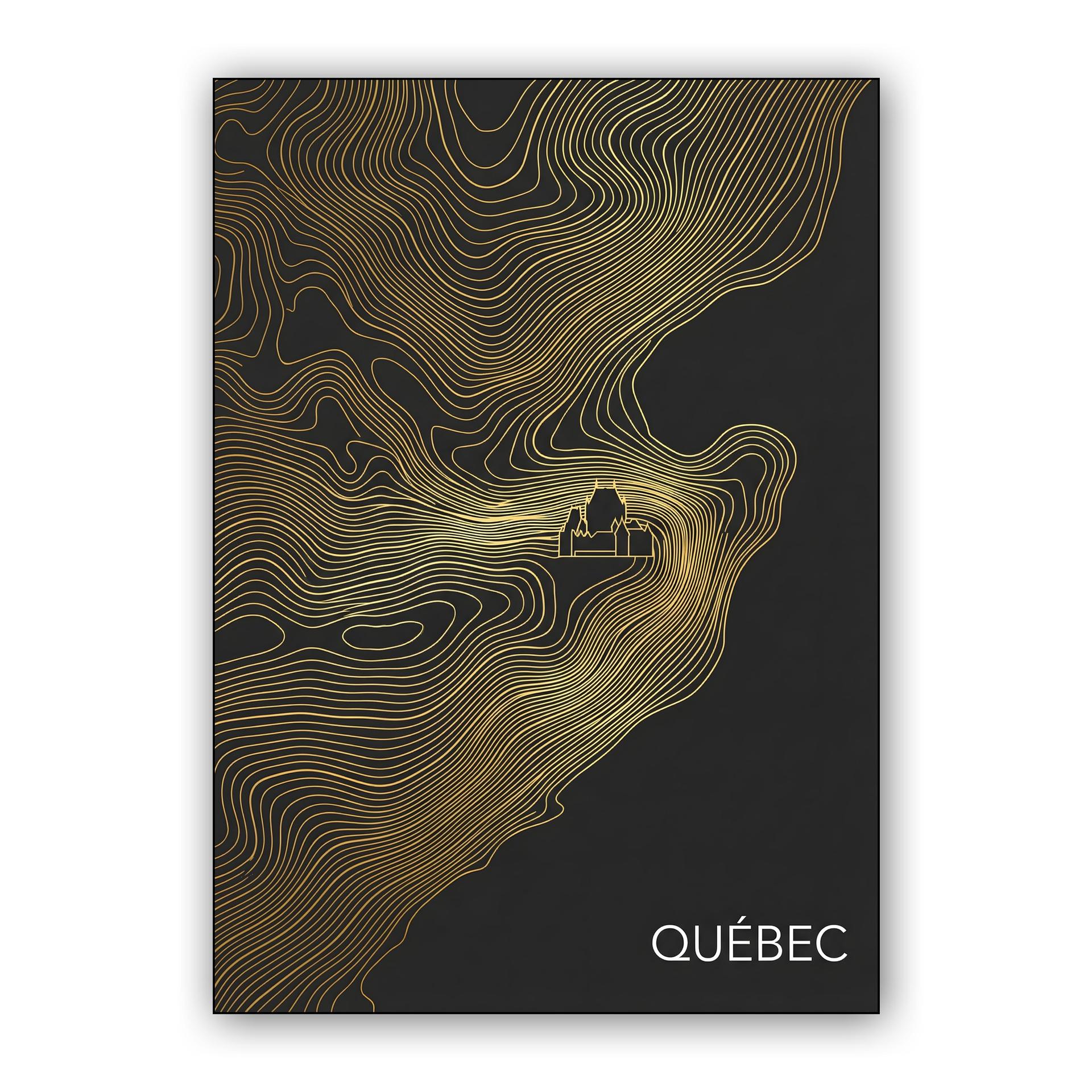 Gold Topography of Quebec City