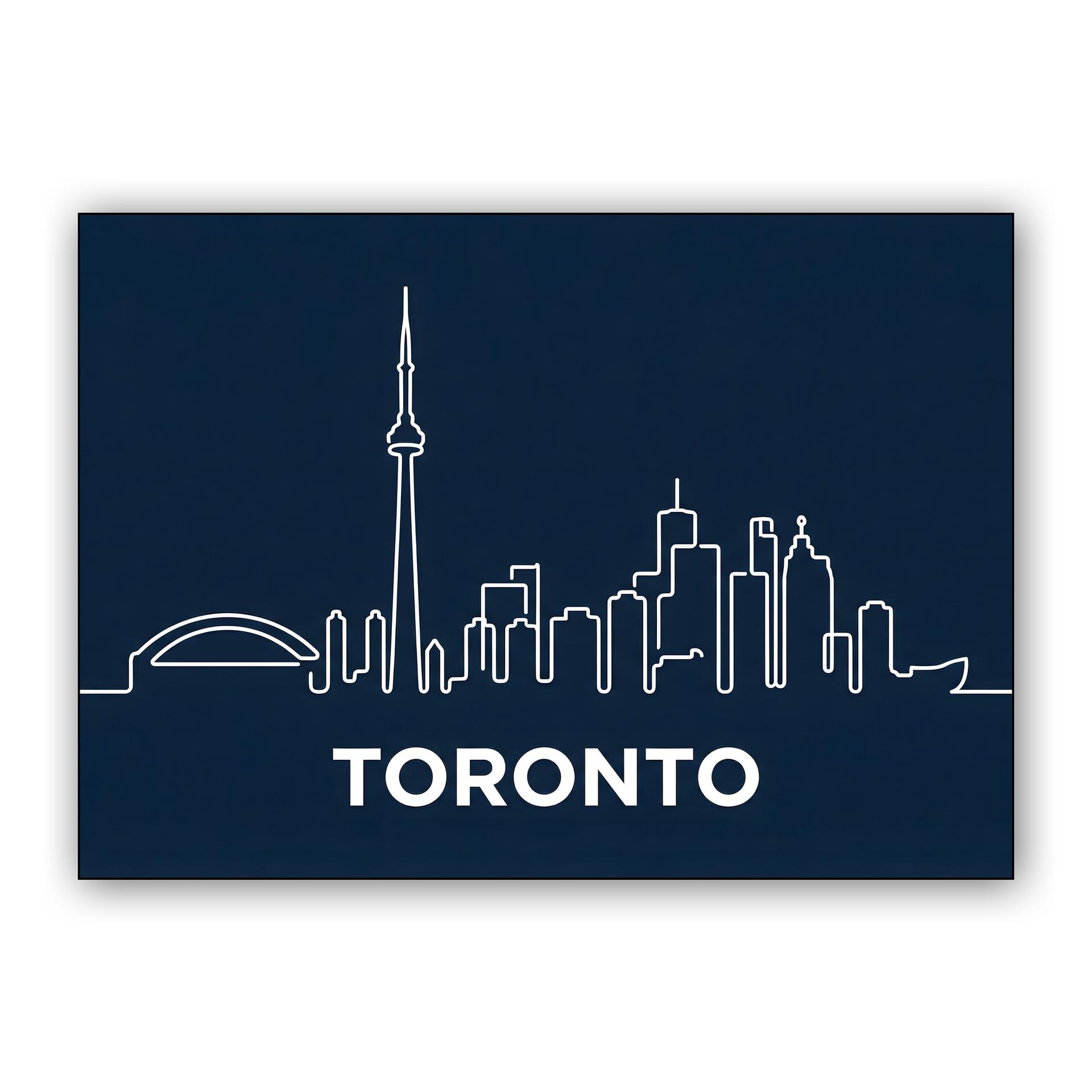 Toronto Skyline Minimalist Line Art