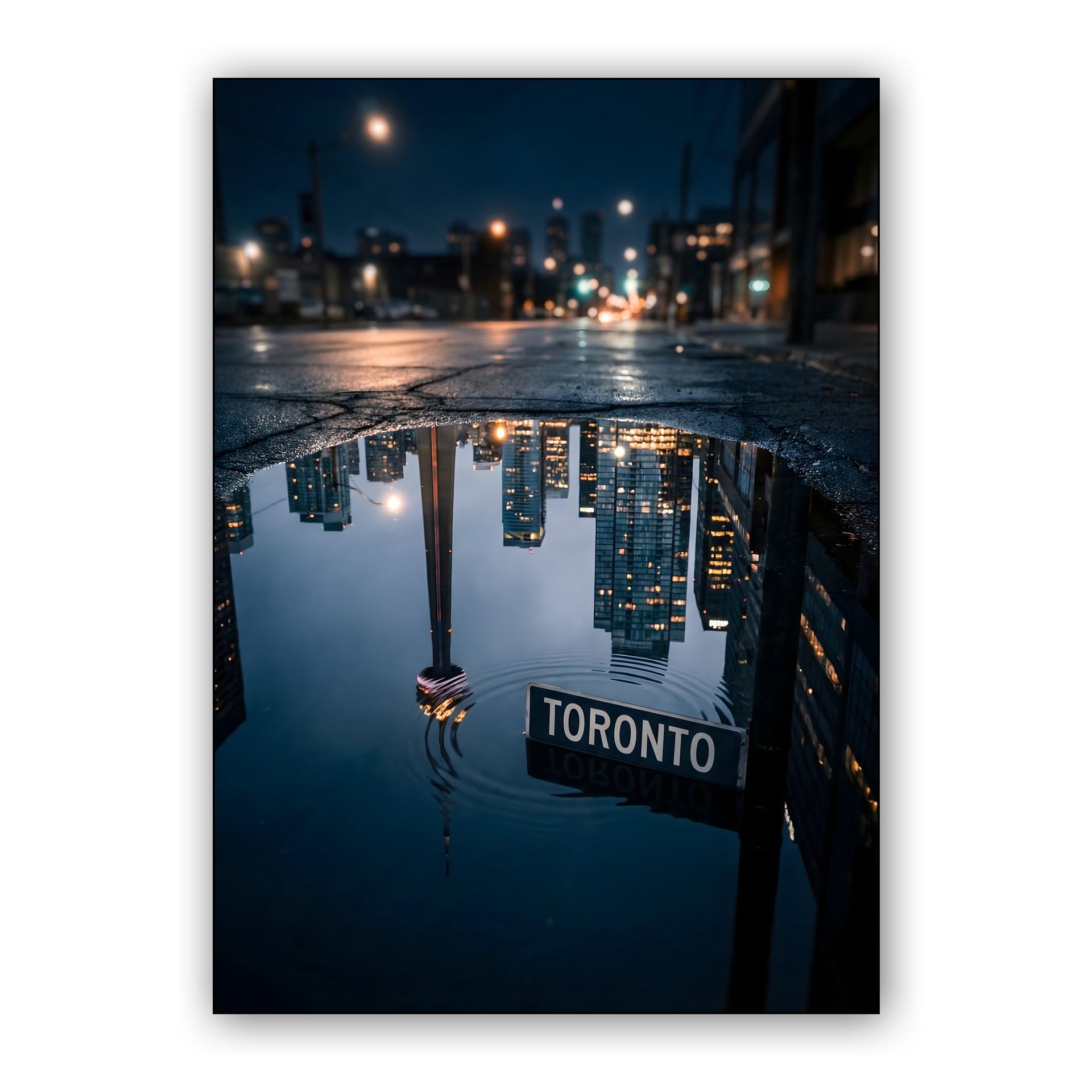 Toronto Mirror: Puddle Reflection Skyline