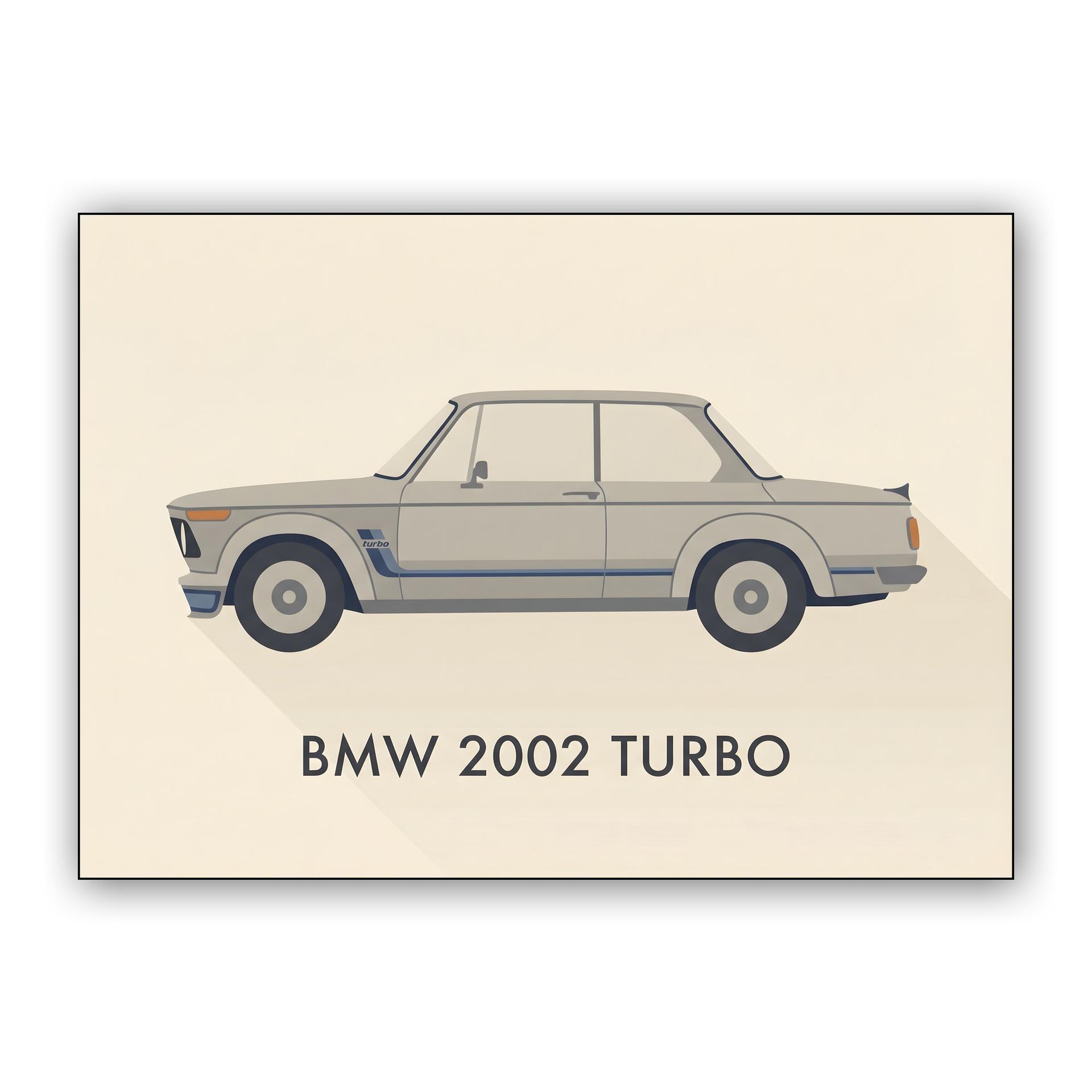 BMW 2002 Turbo Minimalist Profile Poster