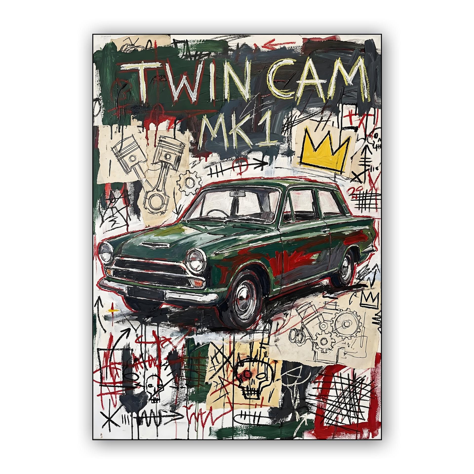 Lotus Cortina Mk1 Neo-Expressionist Collage