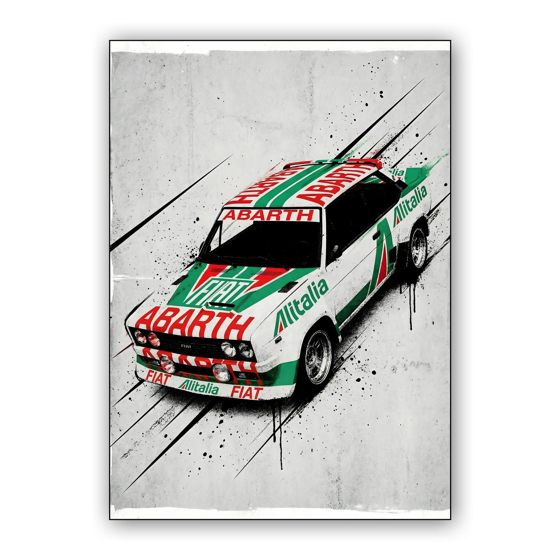 Fiat 131 Abarth Alitalia Rally Street Art