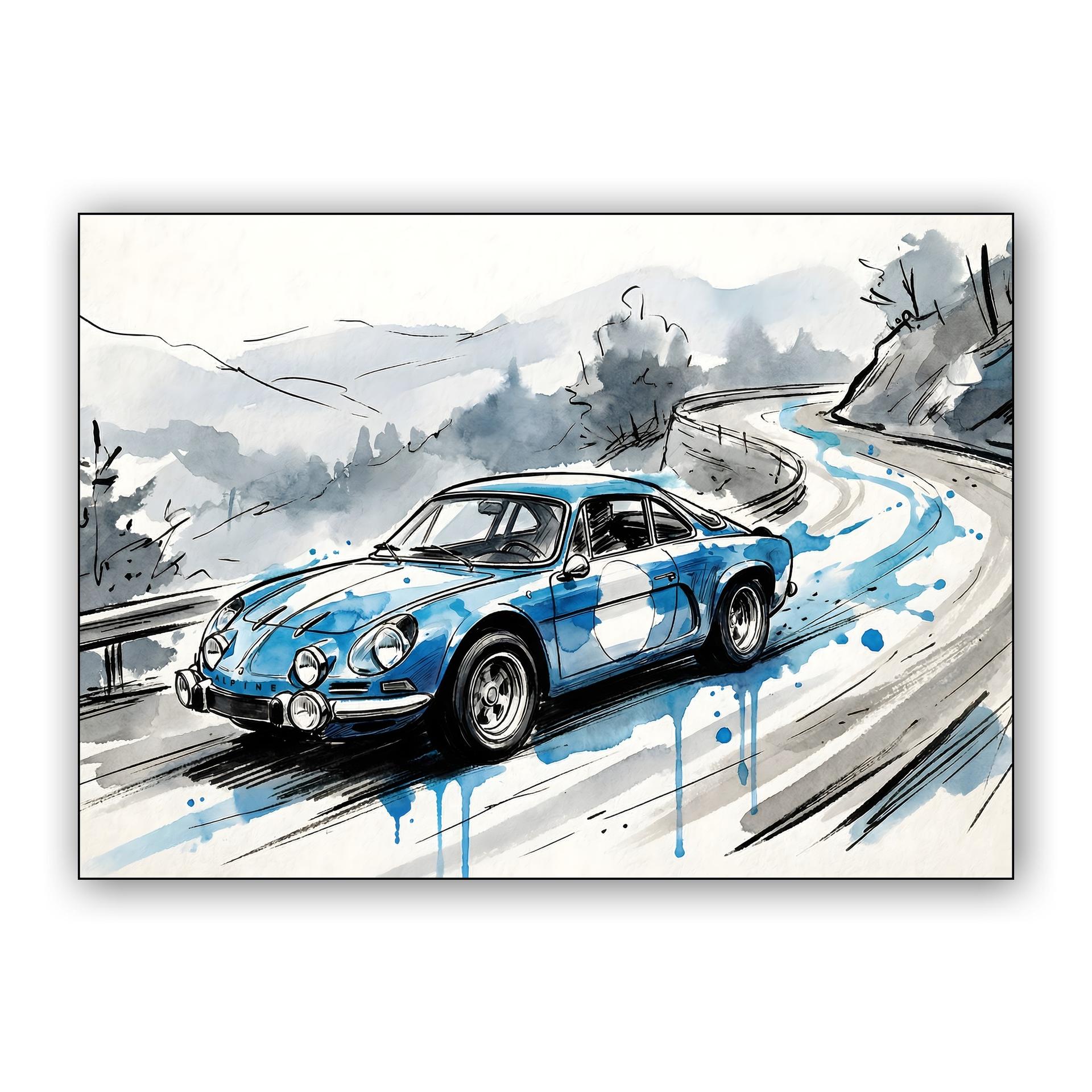 Alpine A110 Rally Spirit Watercolor