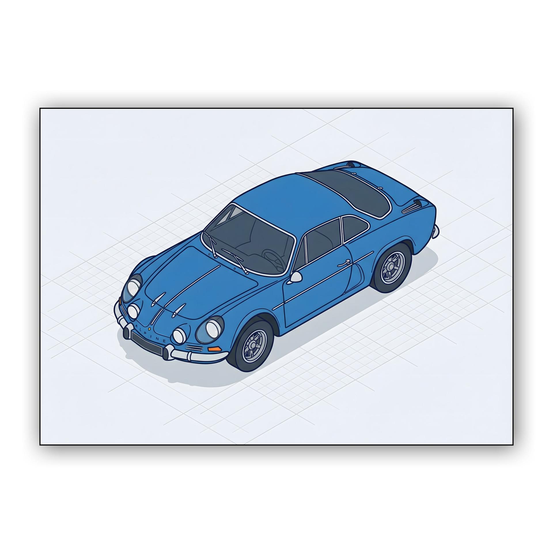 Alpine A110 Isometric Illustration
