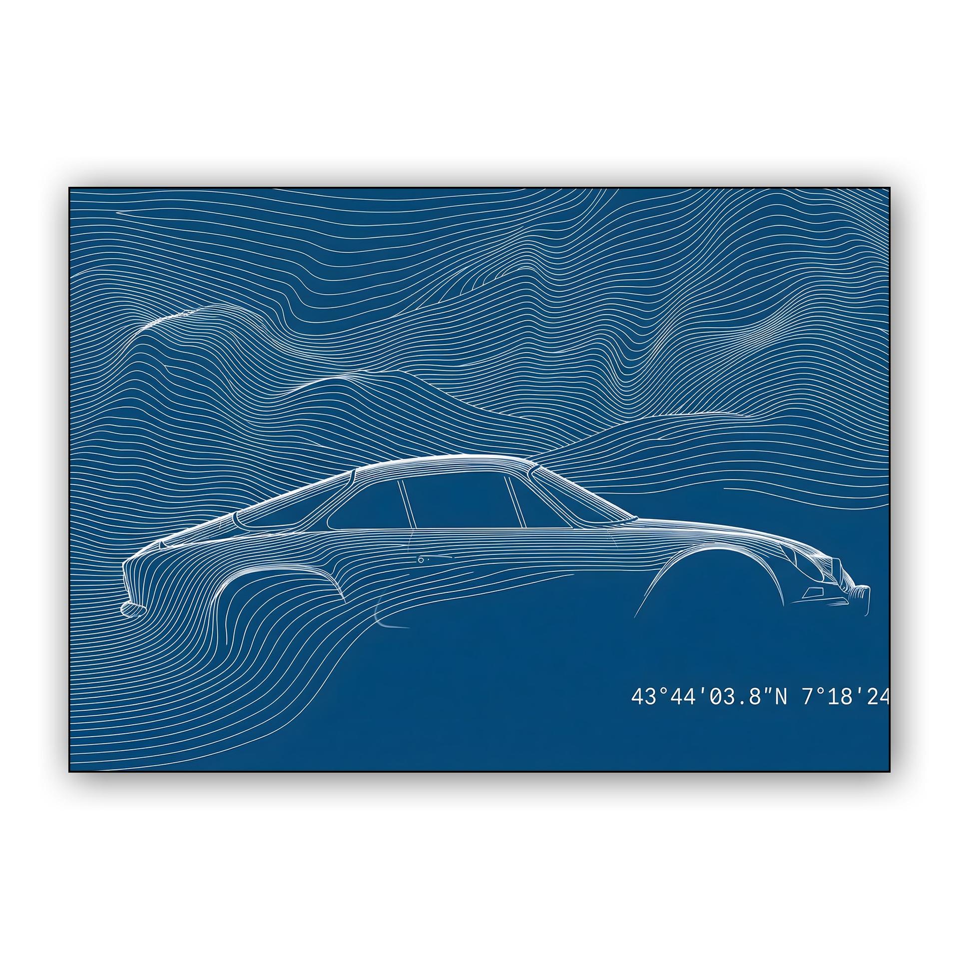 Alpine A110 Topographic Col de Turini Study