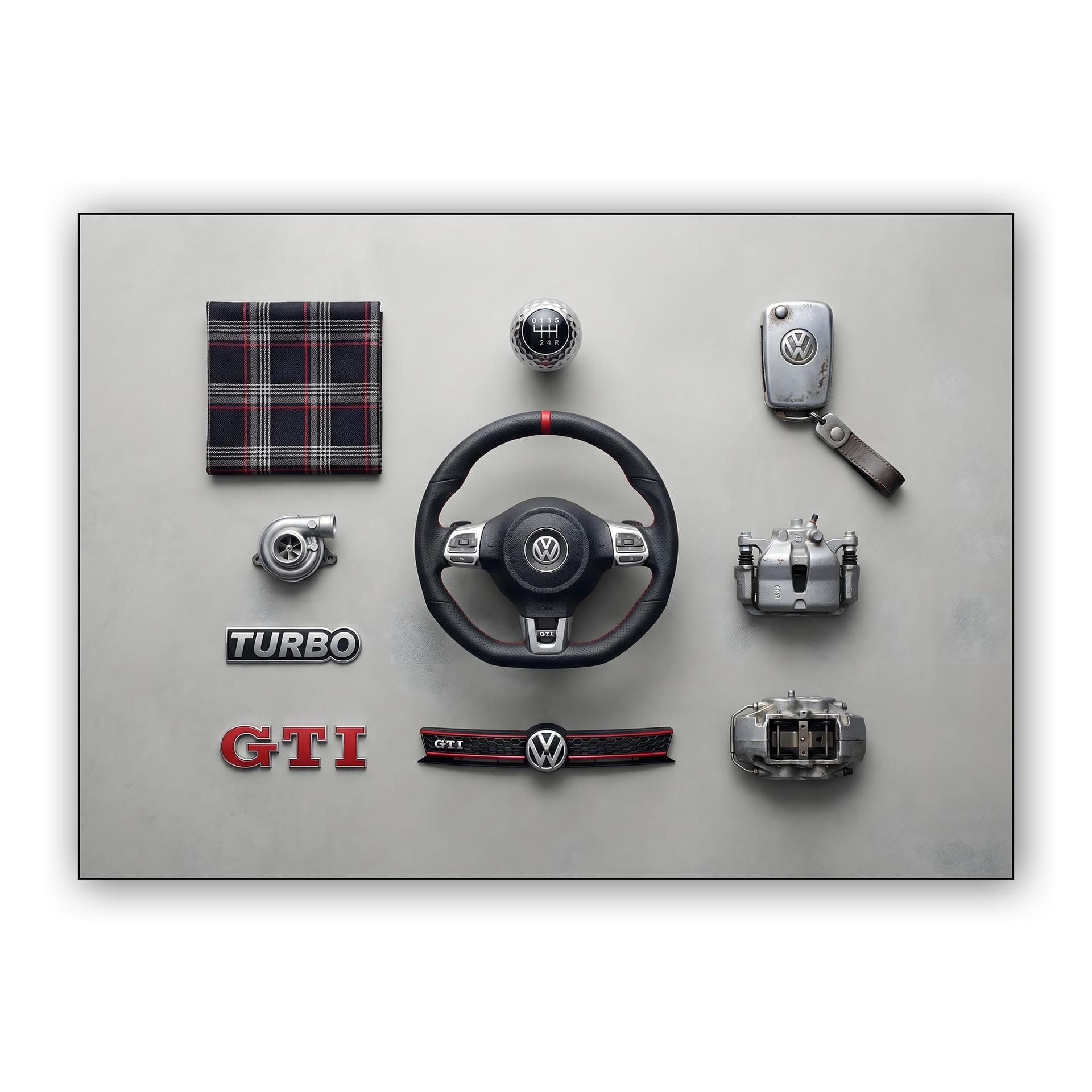 Volkswagen Golf GTI Component Essentials Knolling