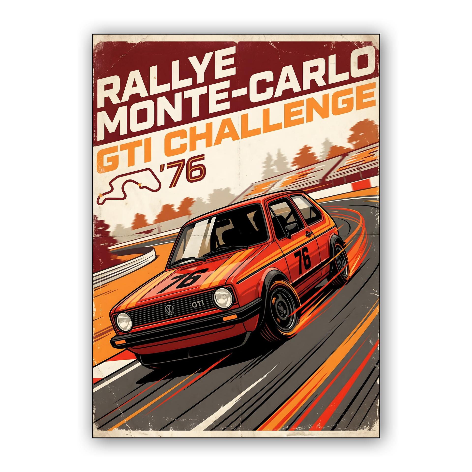 1976 Rallye Monte-Carlo GTI Challenge Poster