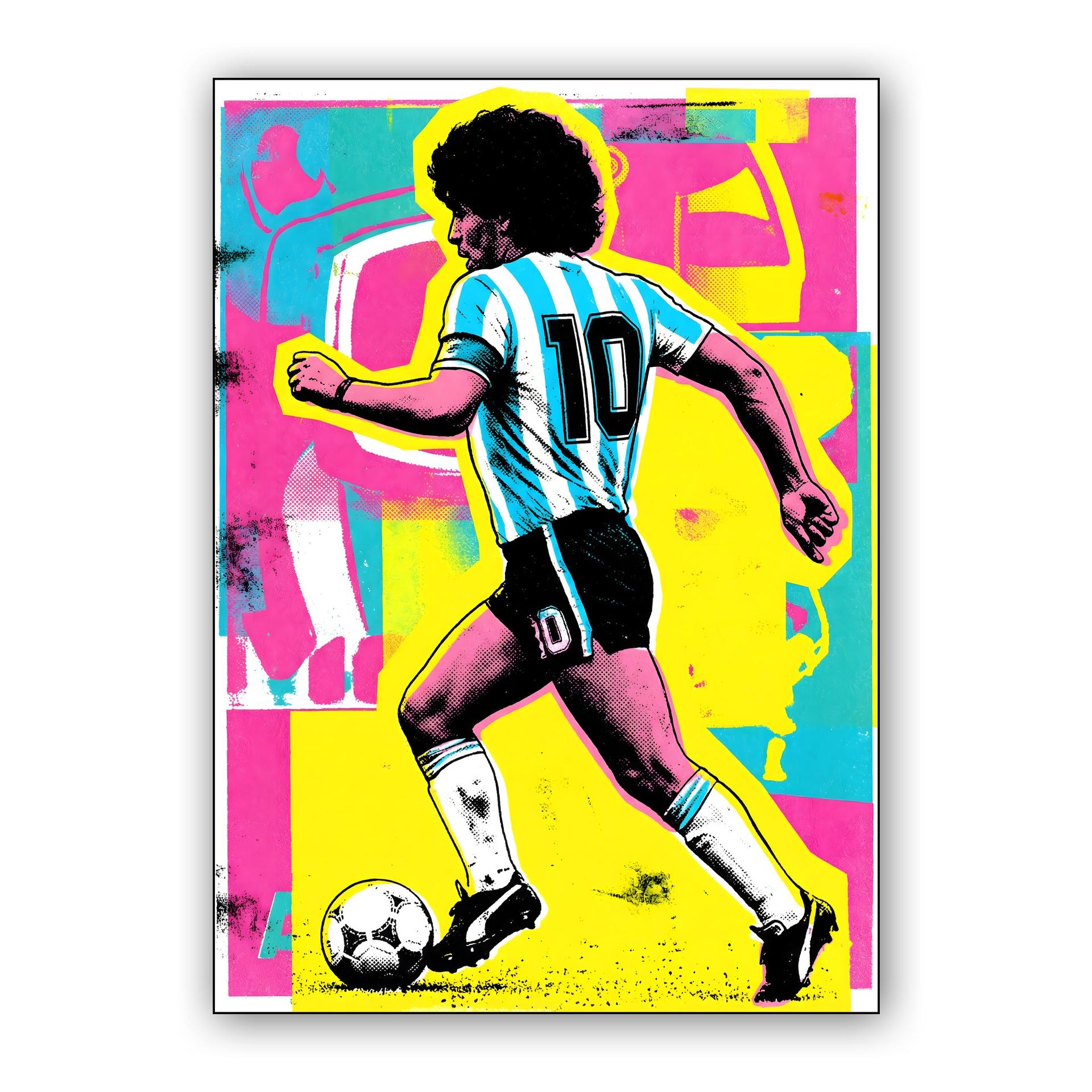 Maradona: Neon Pulse Pop Art