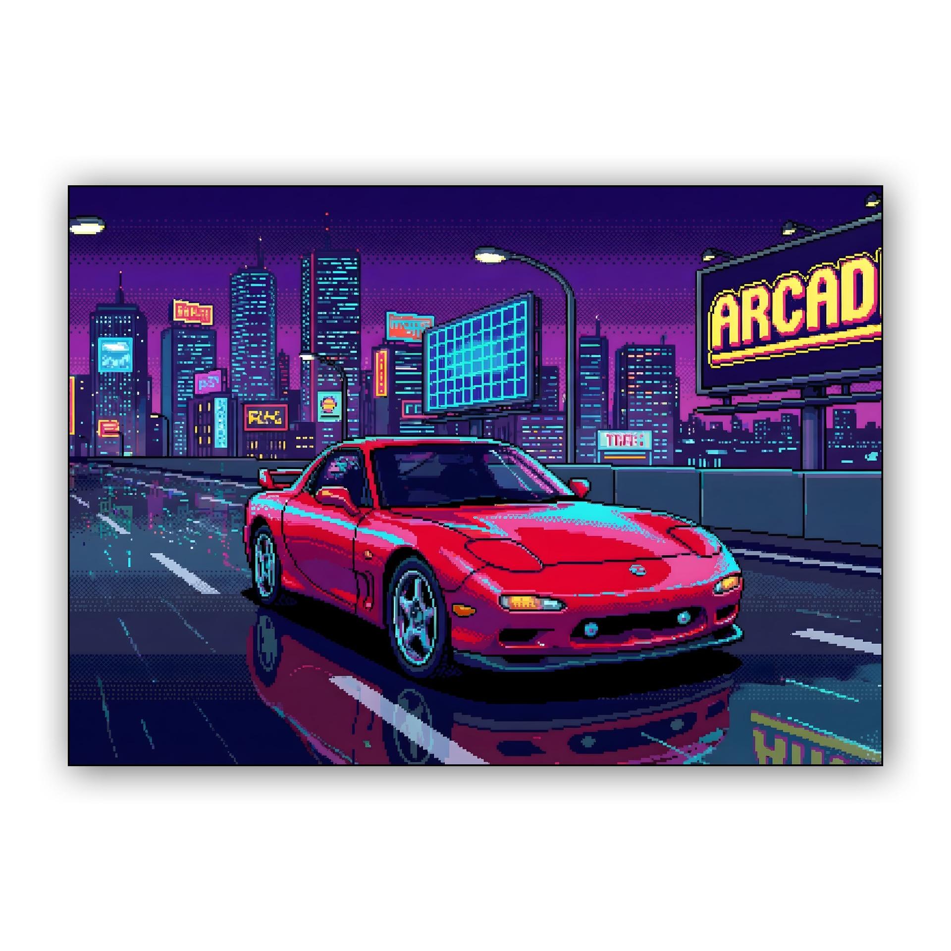 Arcade Night: RX-7 Pixel Cruise