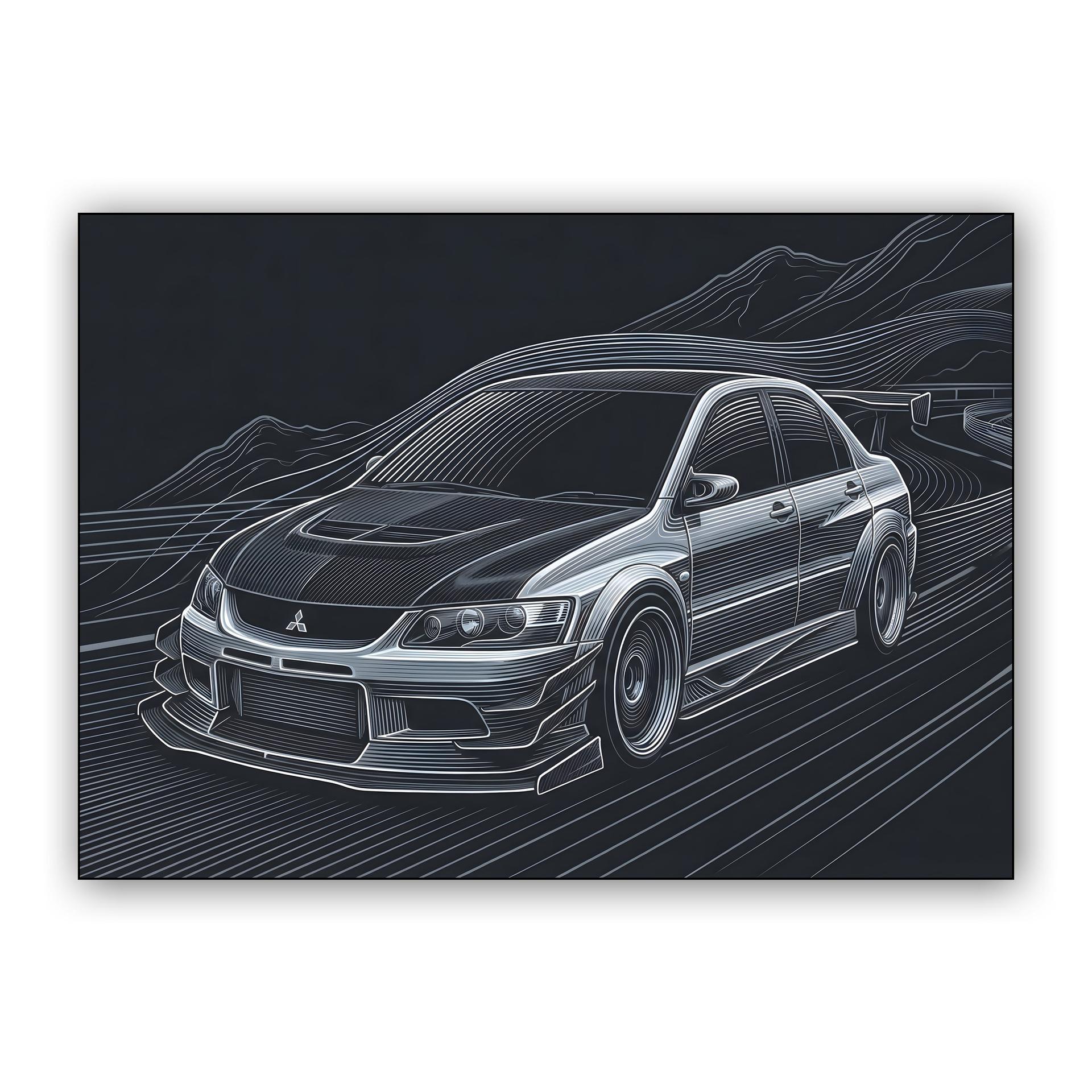 Evolution IX: Technical Line Art