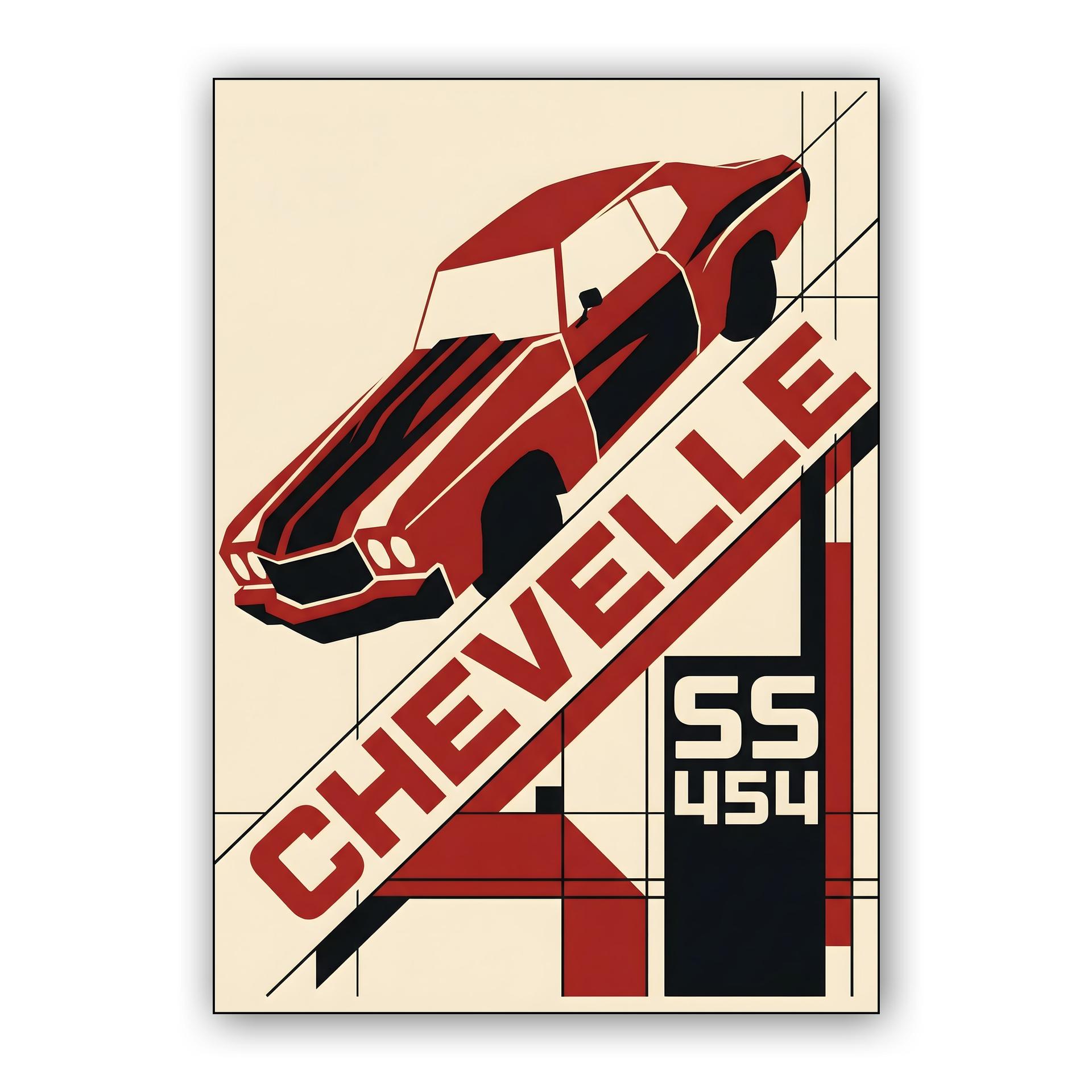 Chevelle SS 454 Constructivist Poster