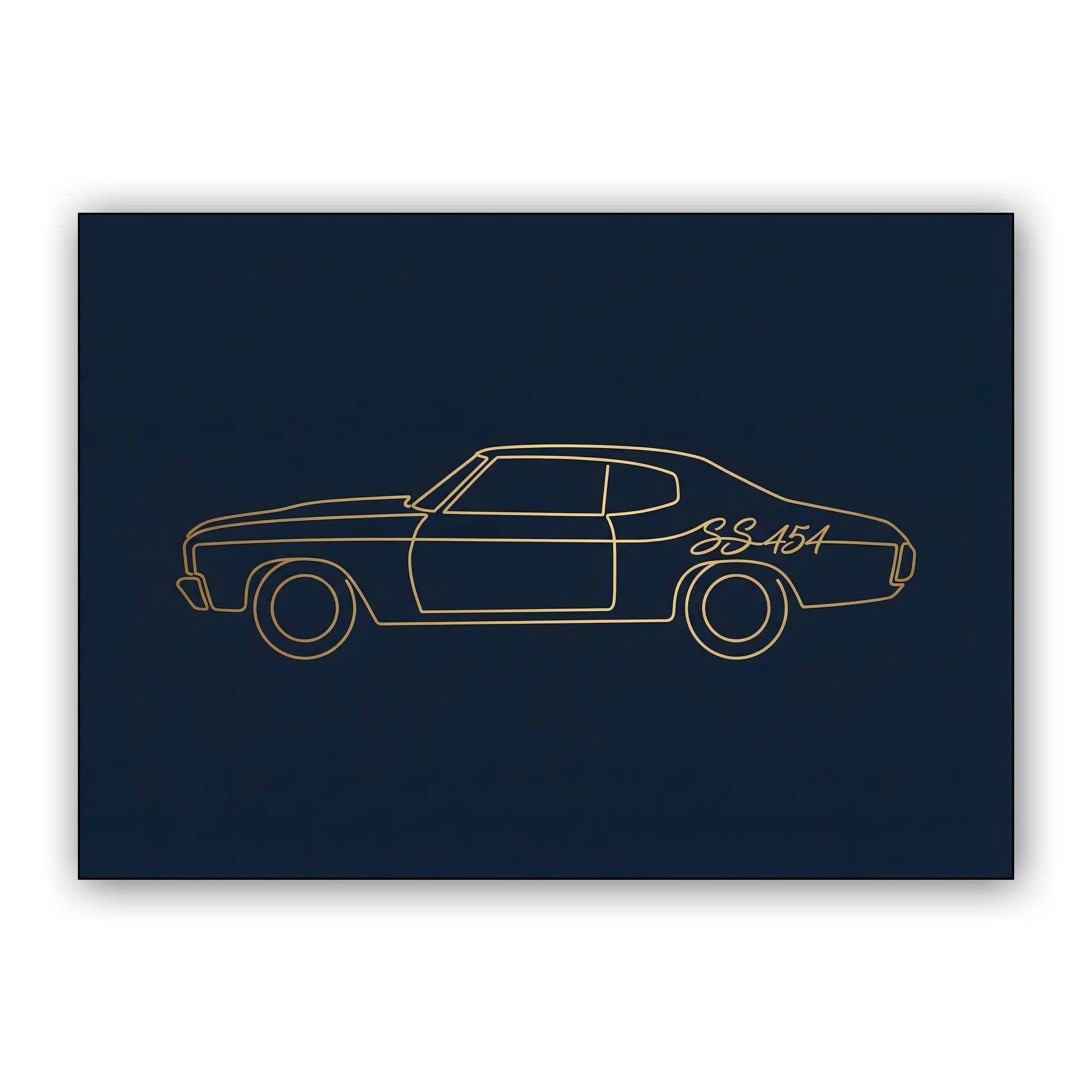 Chevelle SS 454 Golden Line Art