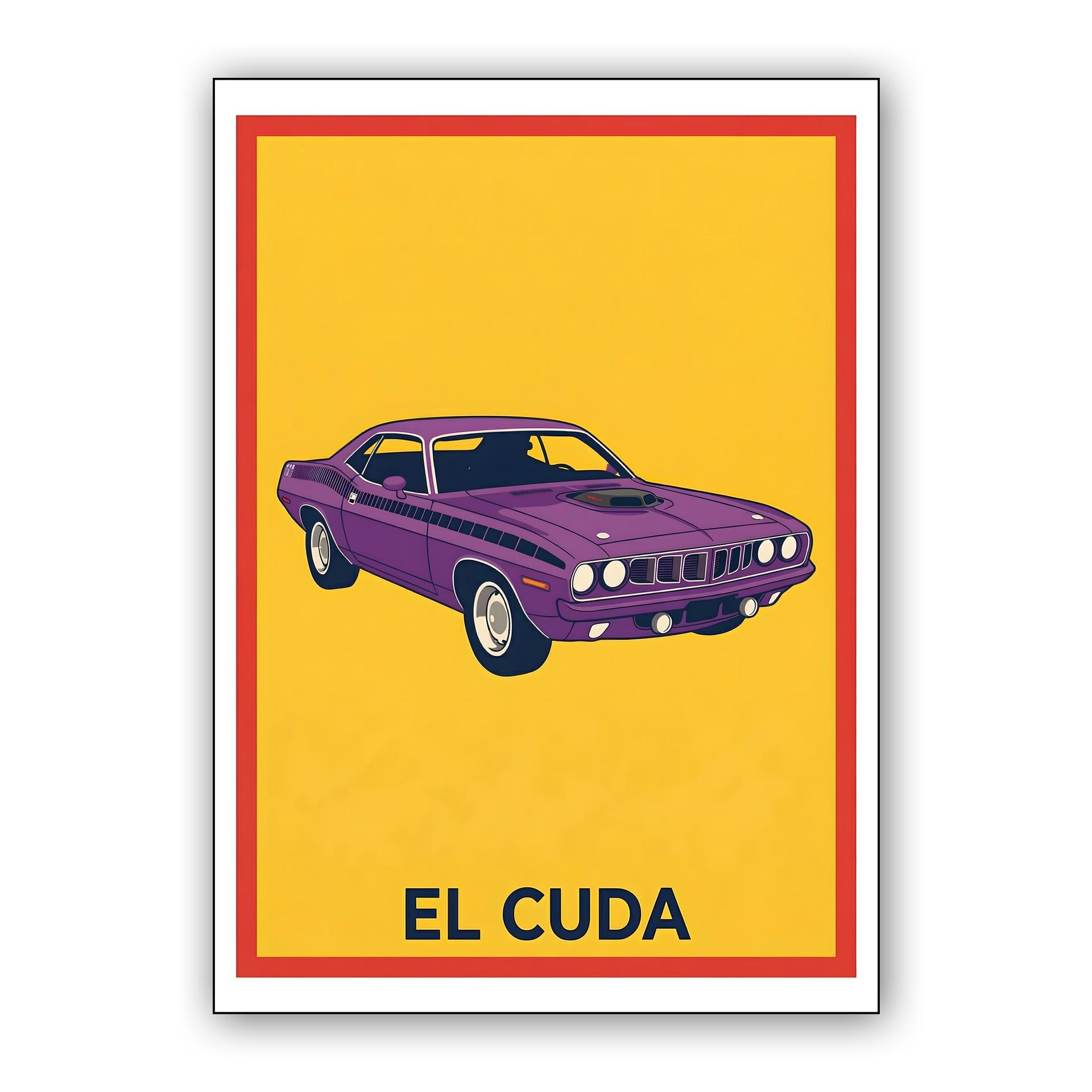 El Cuda: Loteria Style Plymouth Illustration