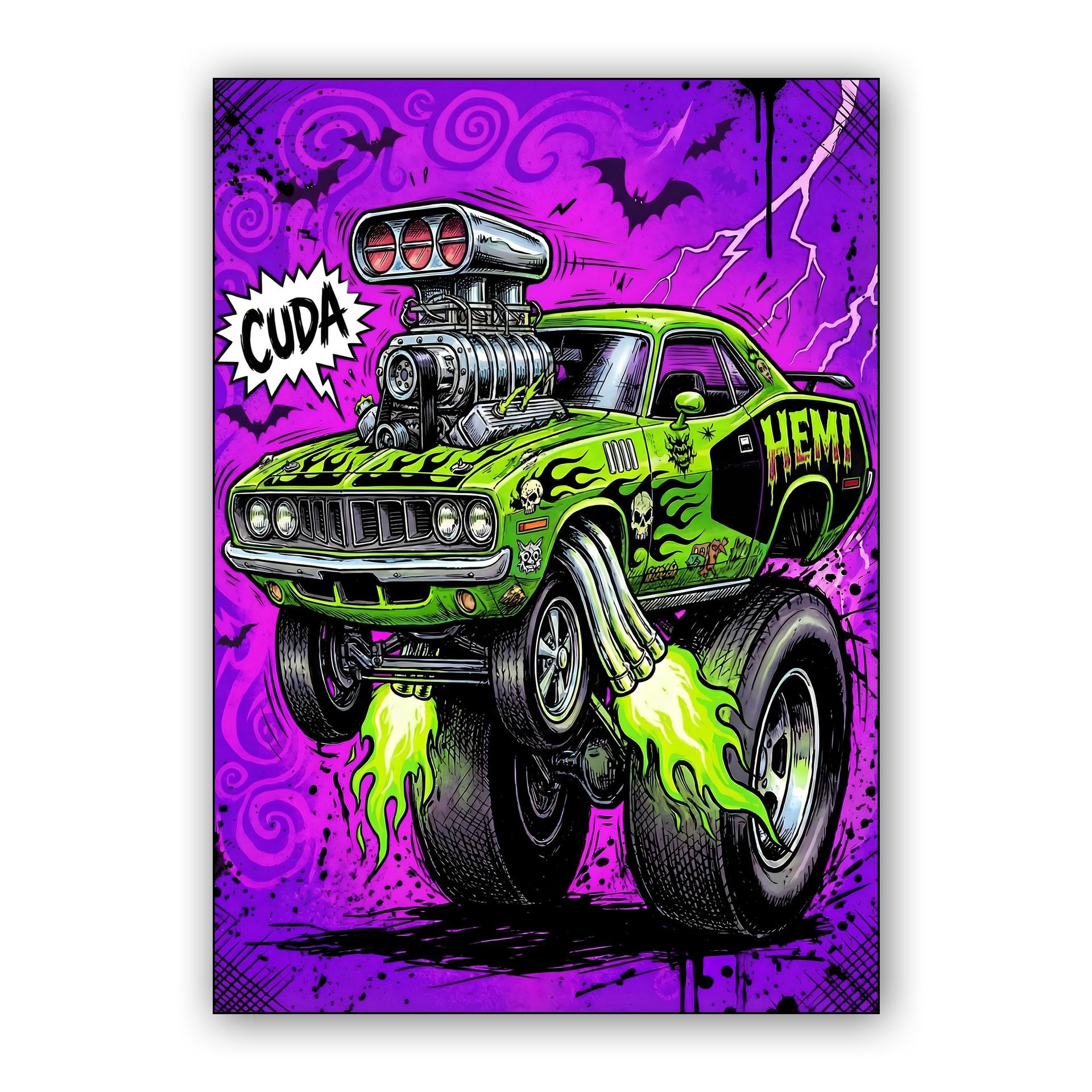 Spooky HEMI Cuda: Lowbrow Monster Muscle