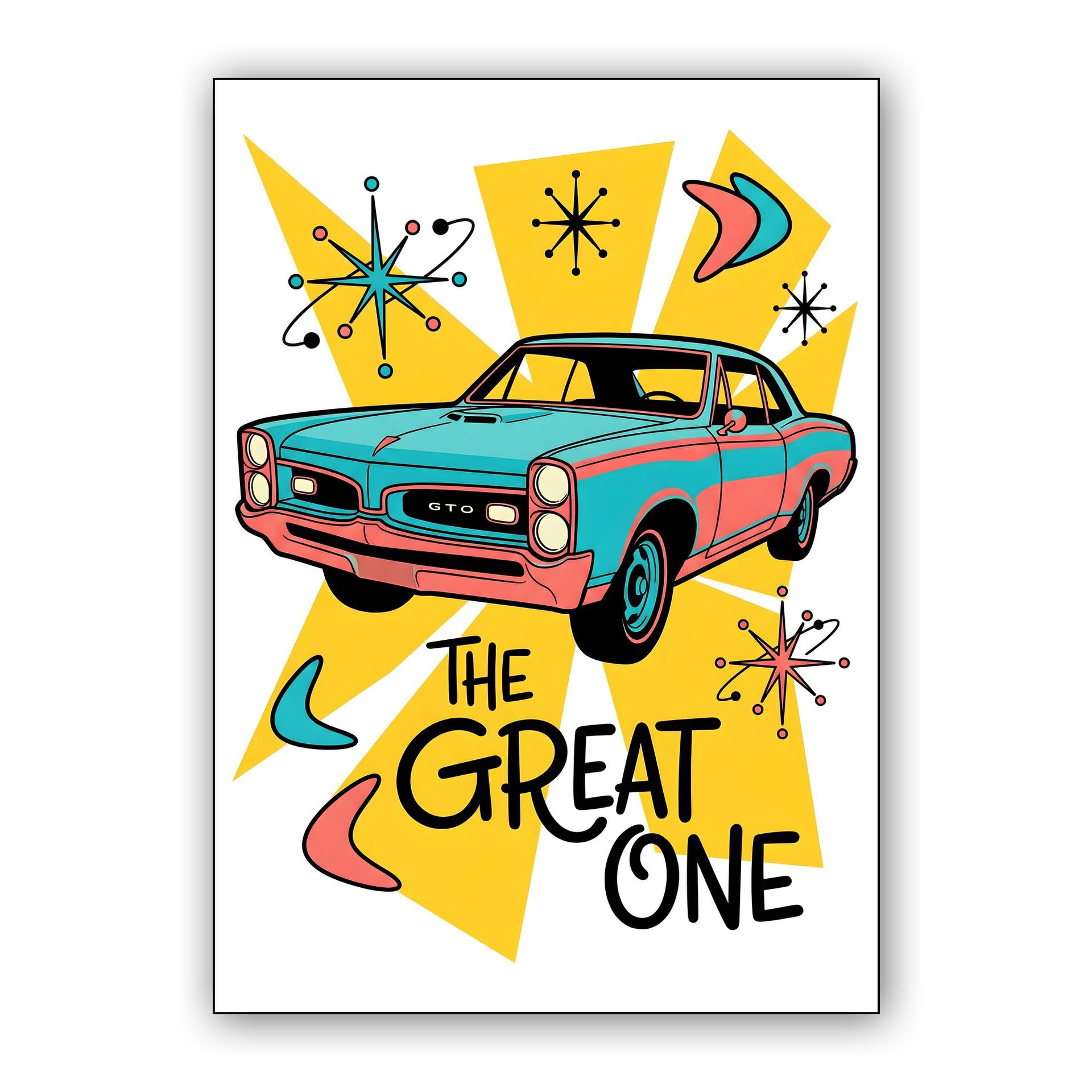 Pontiac GTO The Great One Mid-Century Pop Art