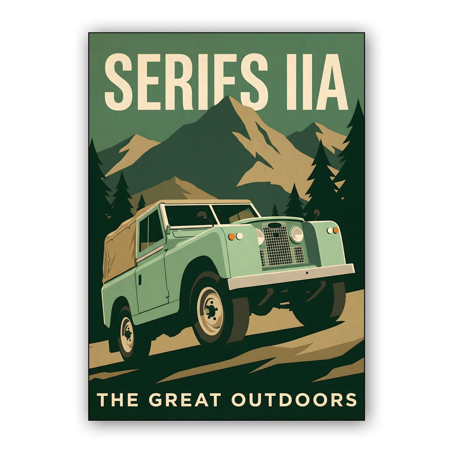 Land Rover Series IIA: The Great Outdoors Travel Poster