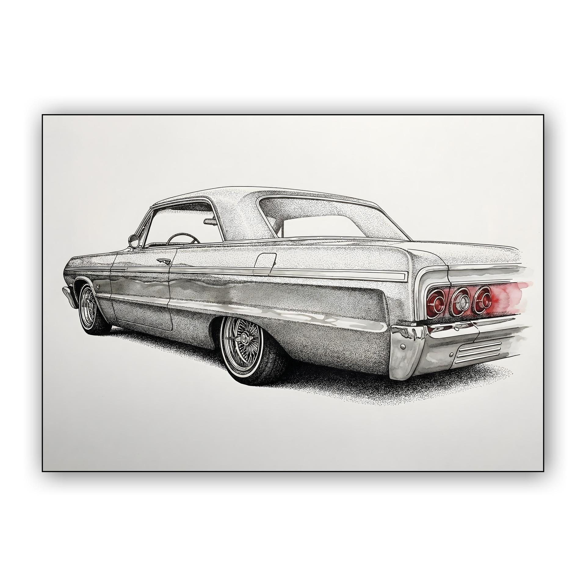 Stippled '64 Impala Reflection