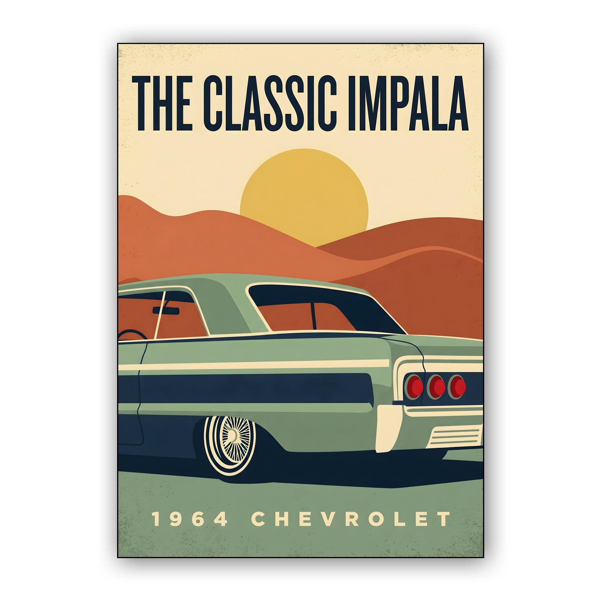 The Classic 1964 Impala Desert Poster