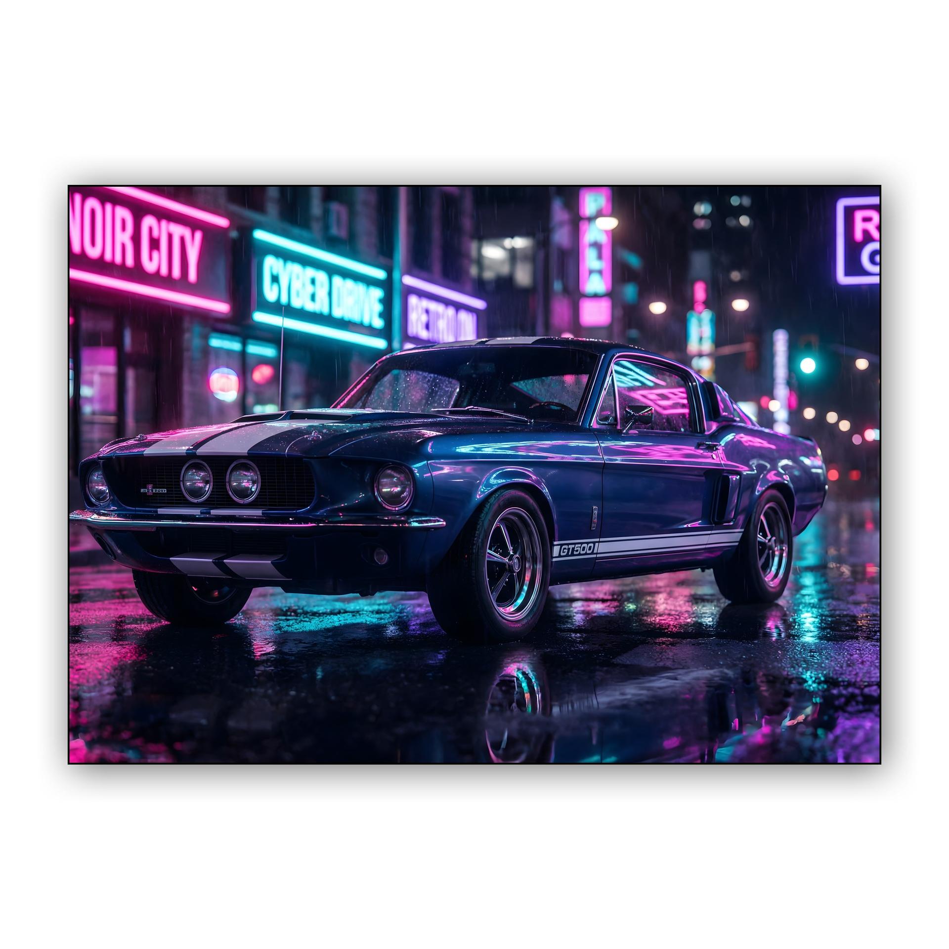 Shelby GT500 Neon Noir Night Drive