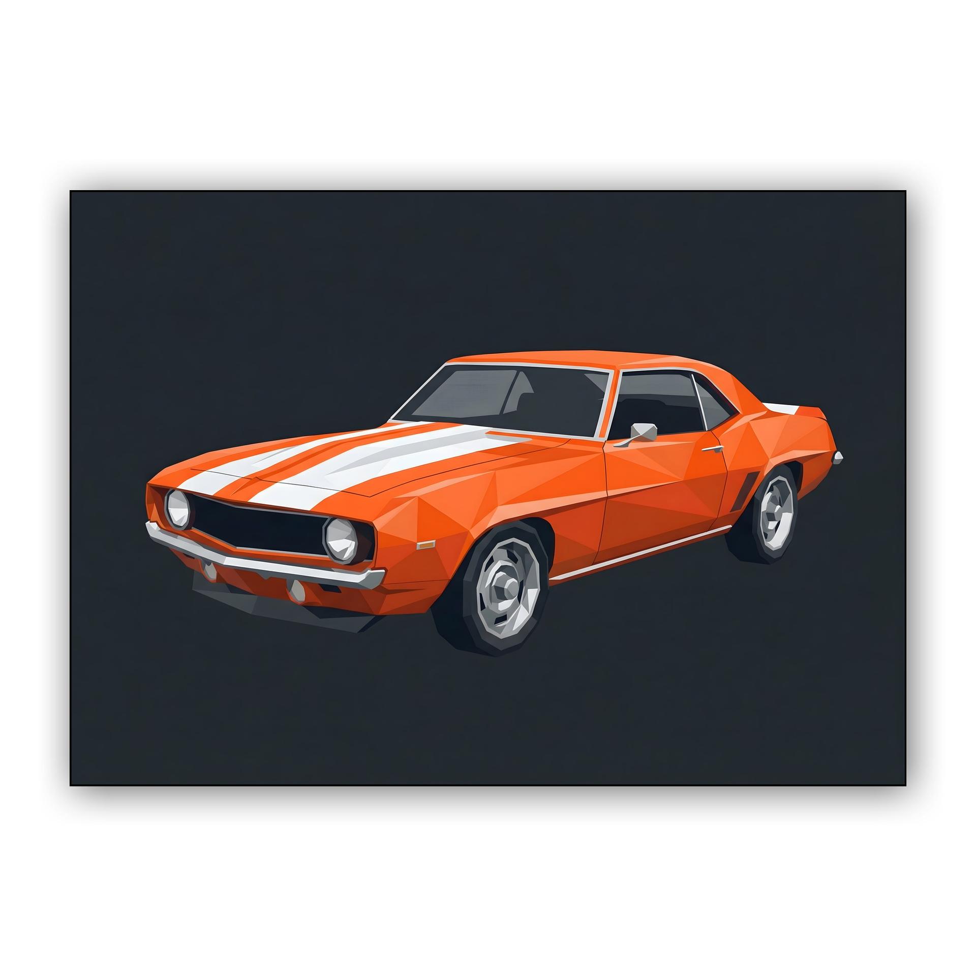 Camaro SS Low Poly Geometric Art