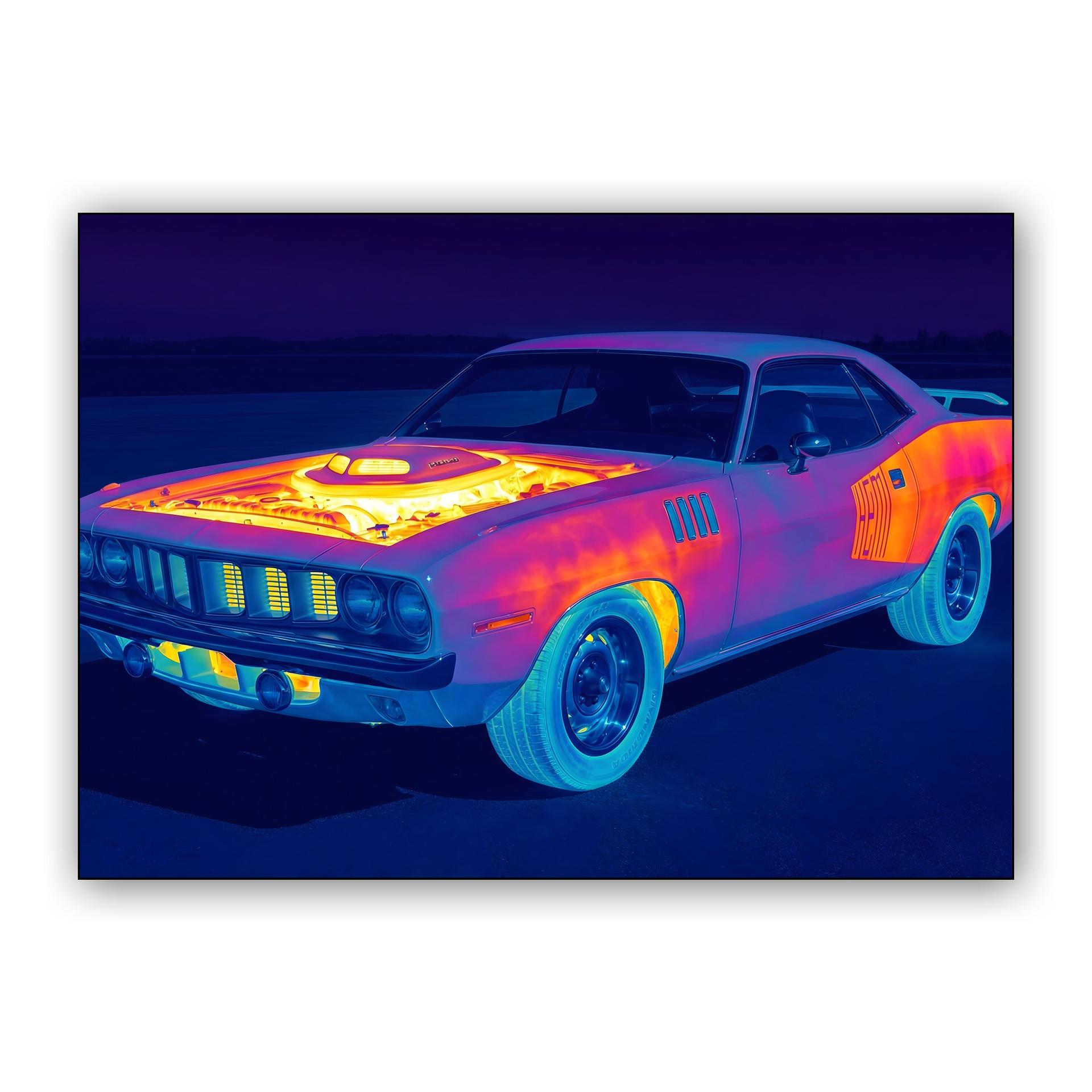 HEMI 'Cuda Thermal Heat Signature Art