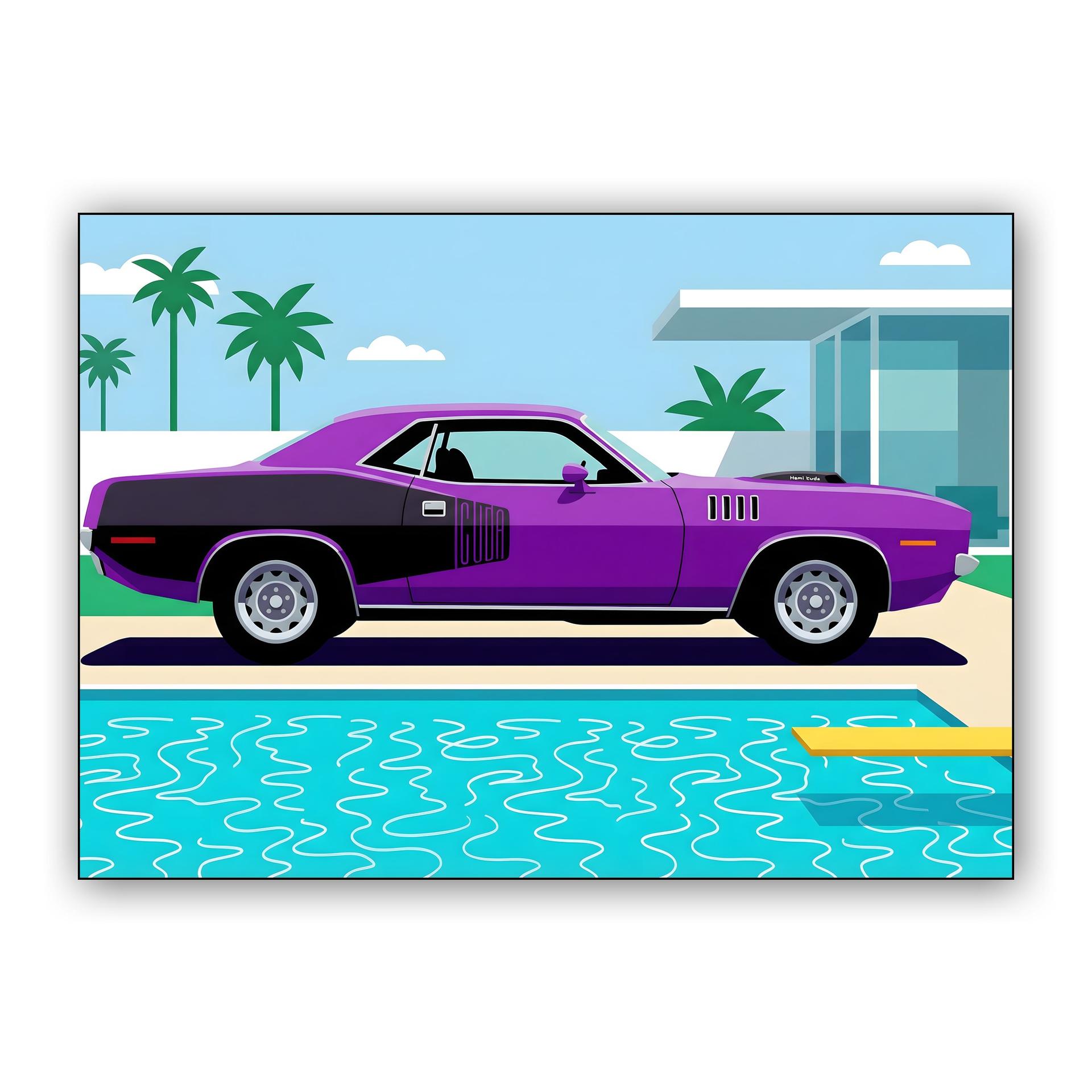 Hemi 'Cuda Palm Springs Poolside