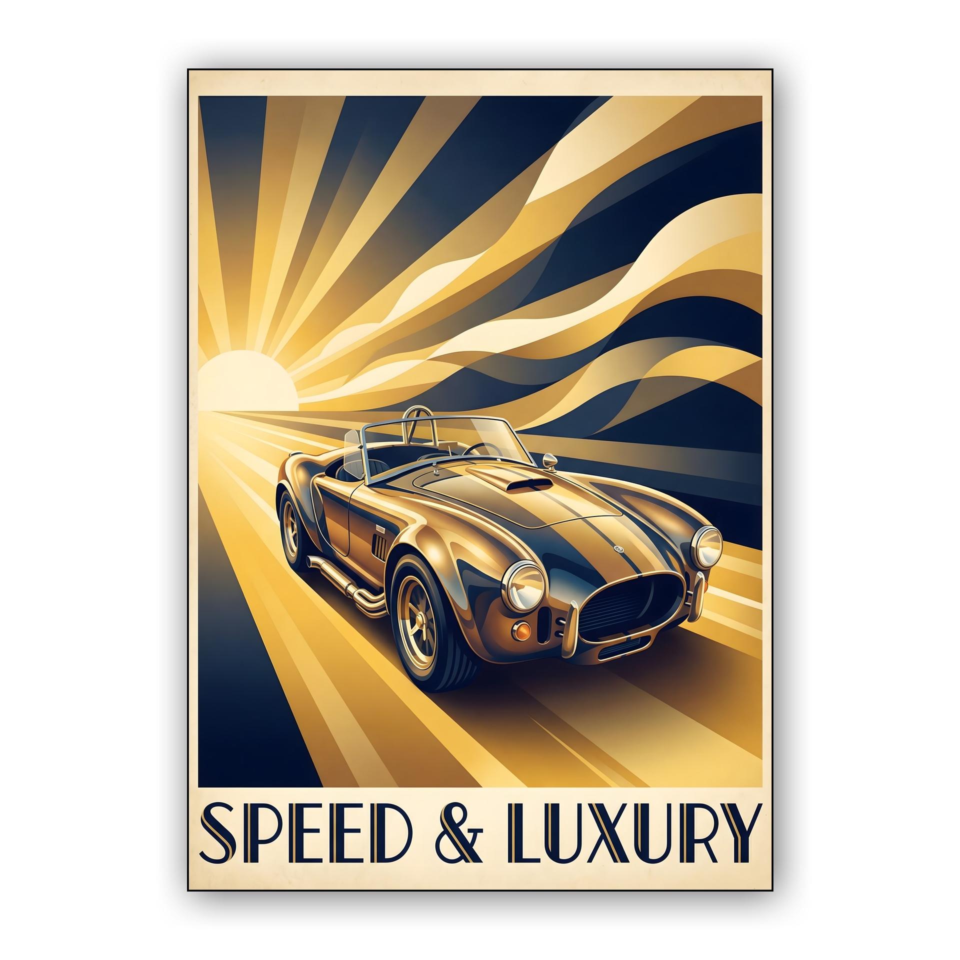 Shelby Cobra: Speed & Luxury Sunburst Poster