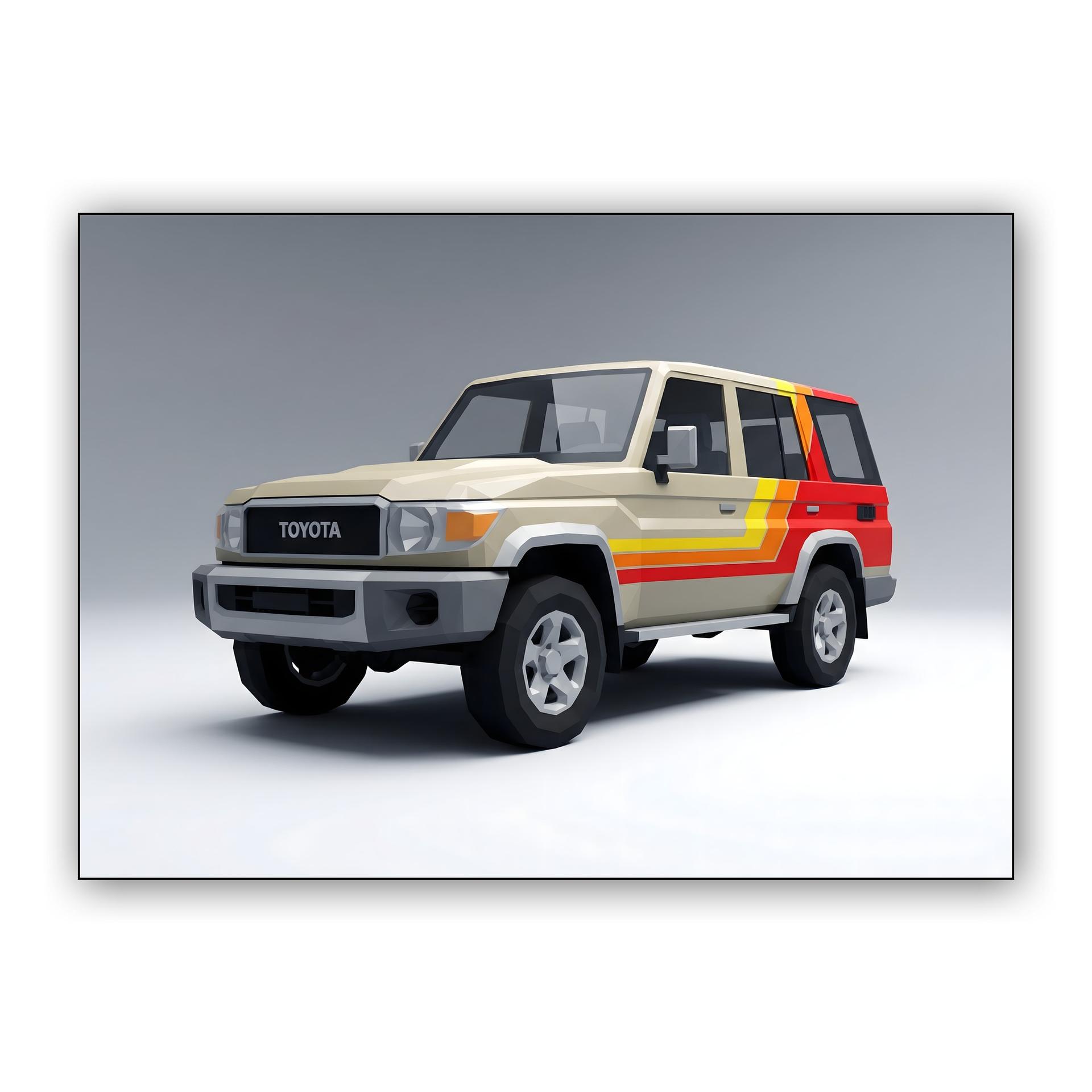 Toyota Land Cruiser 70 Series - Low Poly Retro Edition