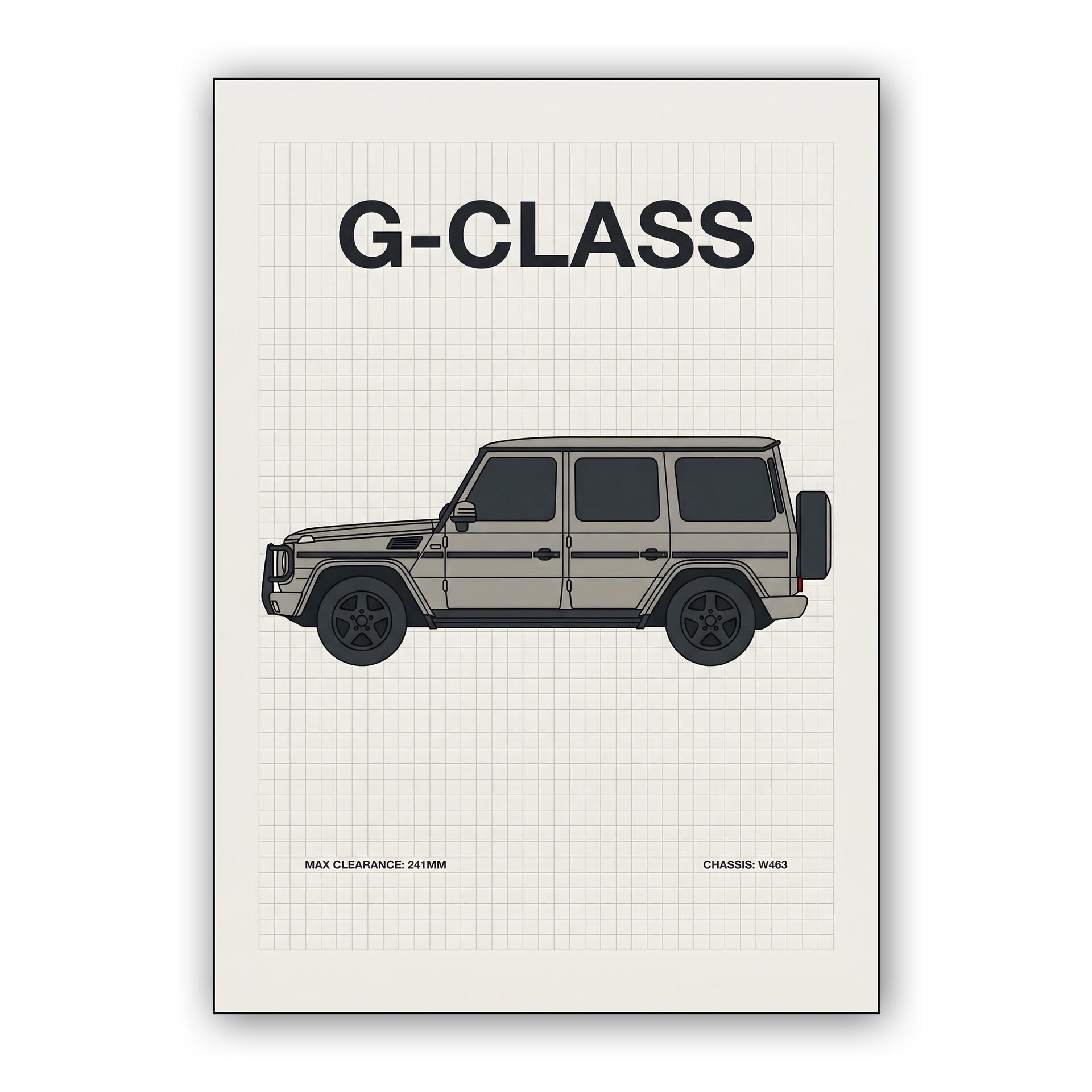 Mercedes-Benz G-Class W463 Technical Blueprint Art