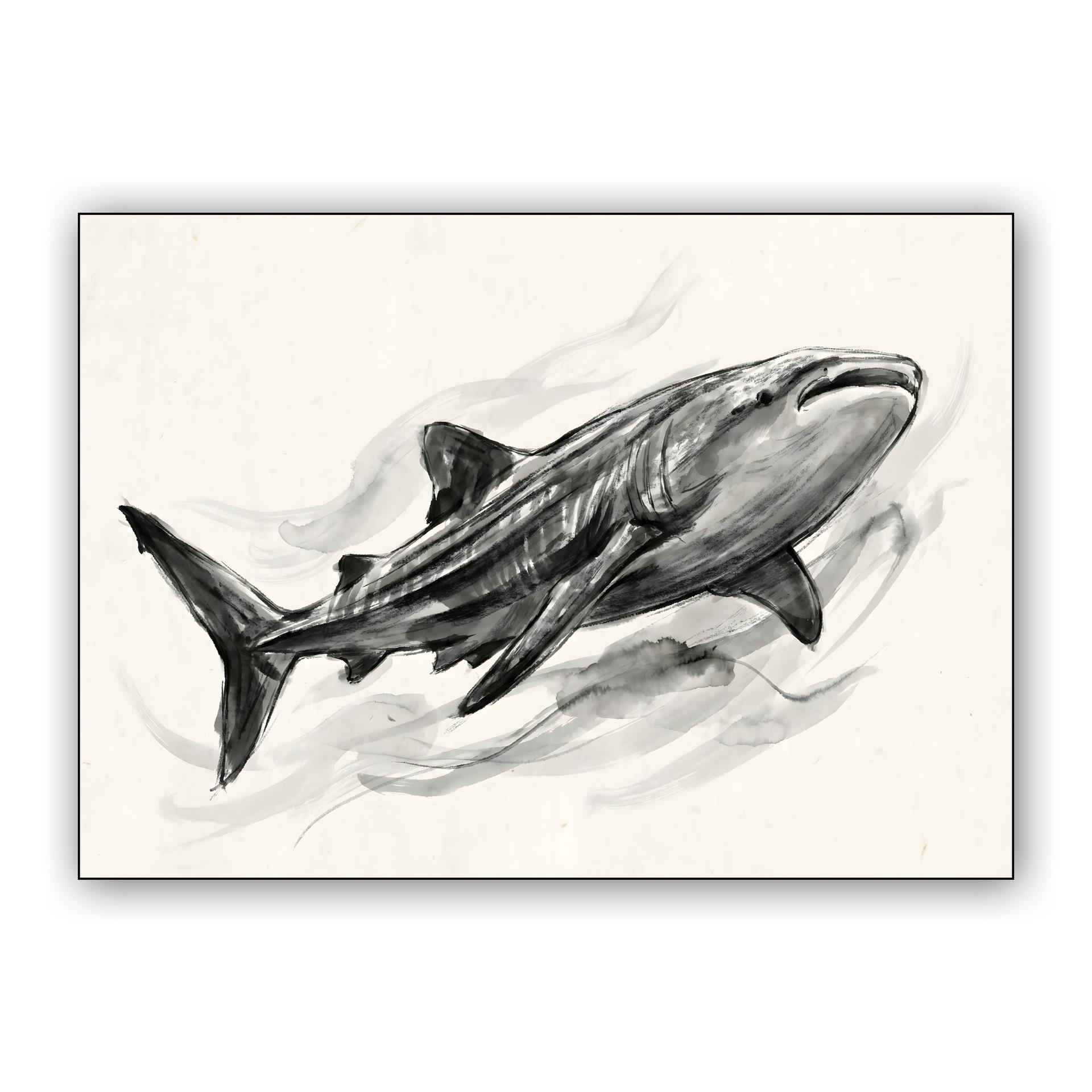 Monochrome Predator: Ink Shark