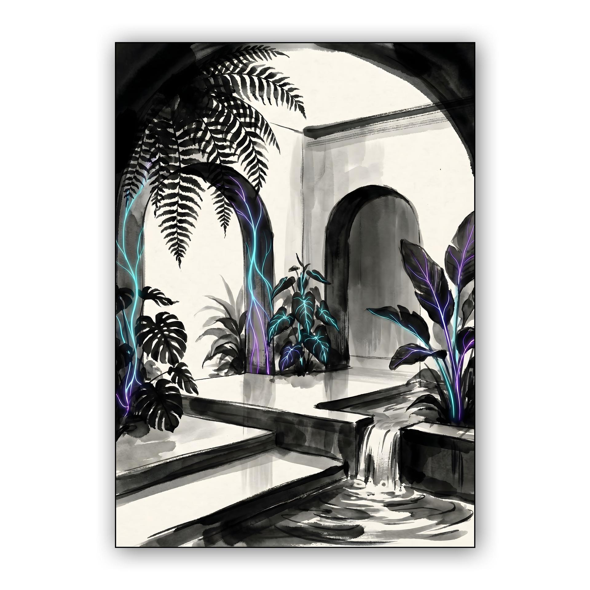 Neon Sanctuary: The Ink Courtyard