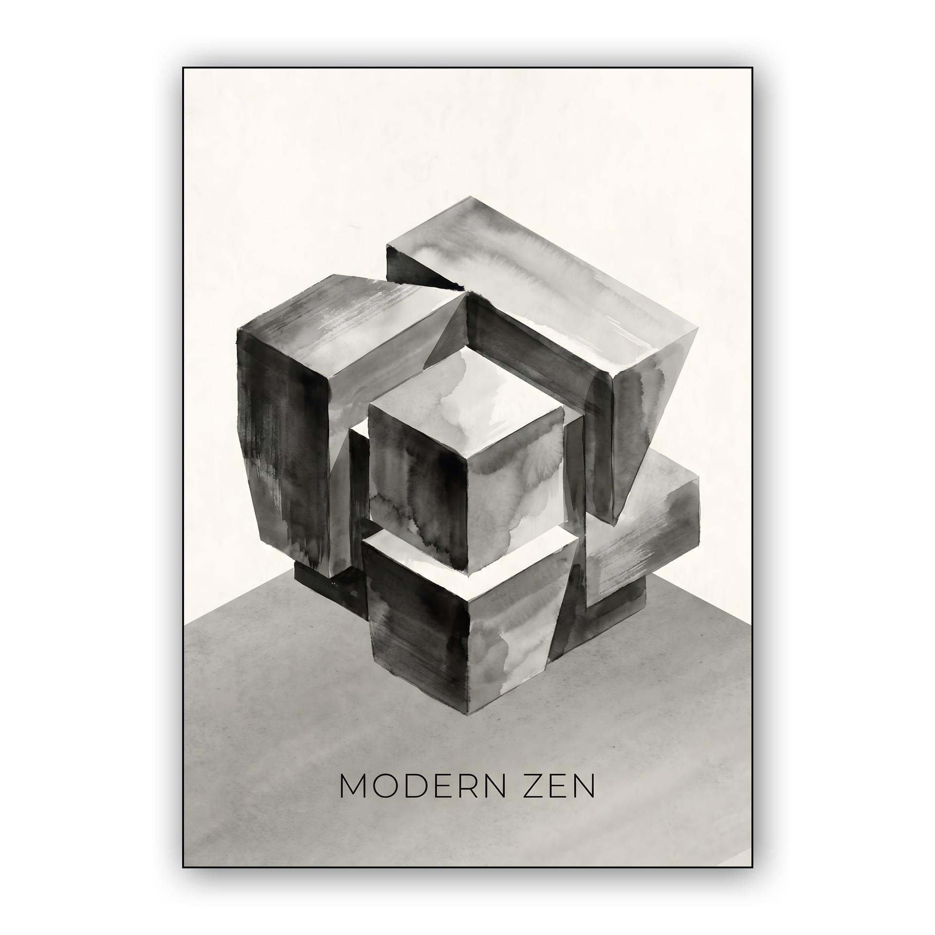 Modern Zen: The Brutalist Ink Study