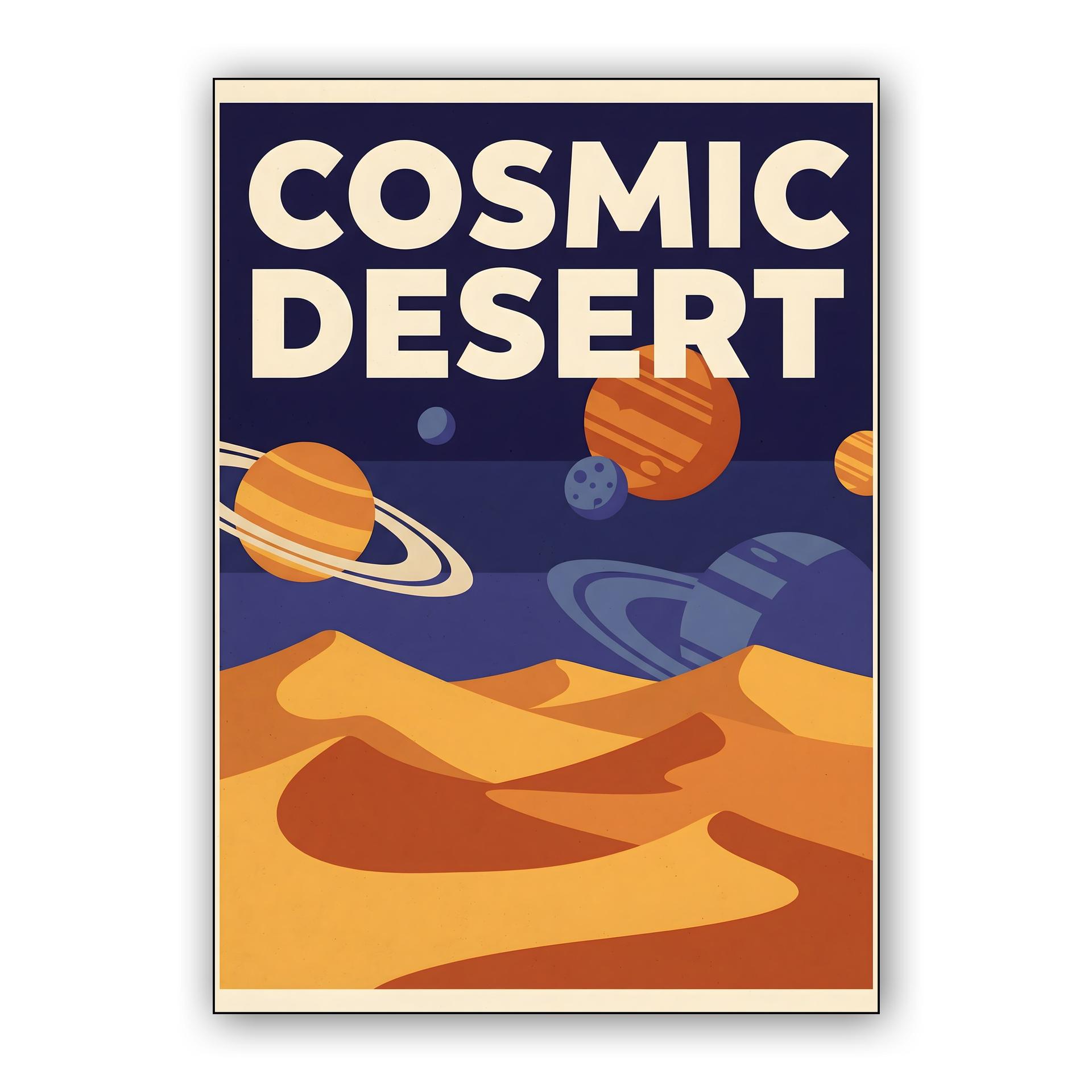 Cosmic Desert: An Interstellar Travel Poster