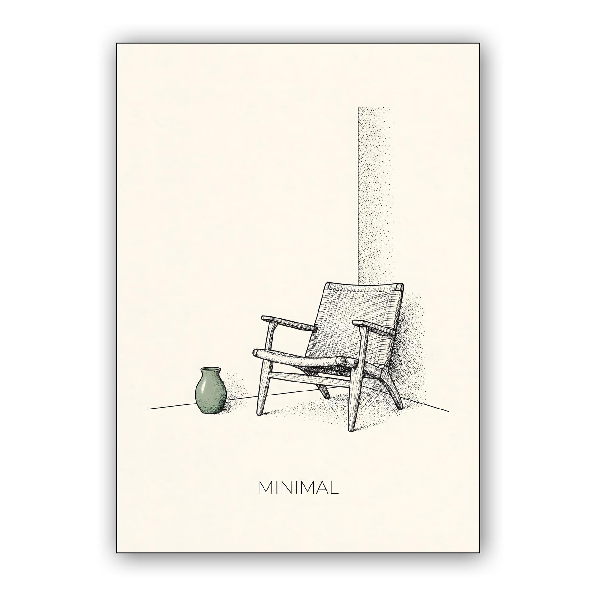 Minimal Corner: A Stippled Study in Serenity