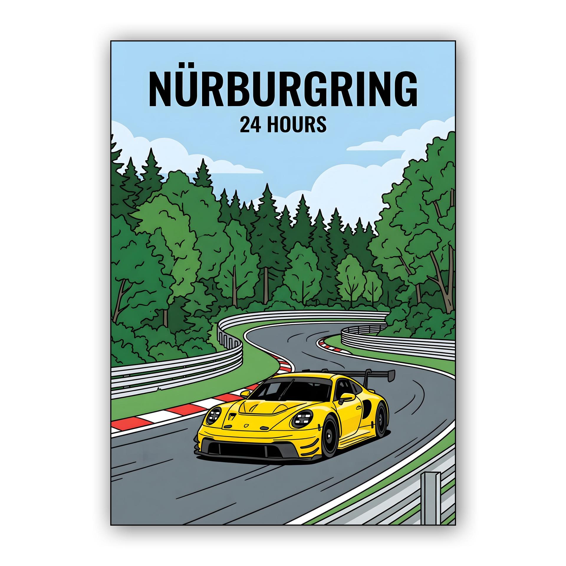 Nürburgring 24 Hours: Yellow Porsche 911 GT3