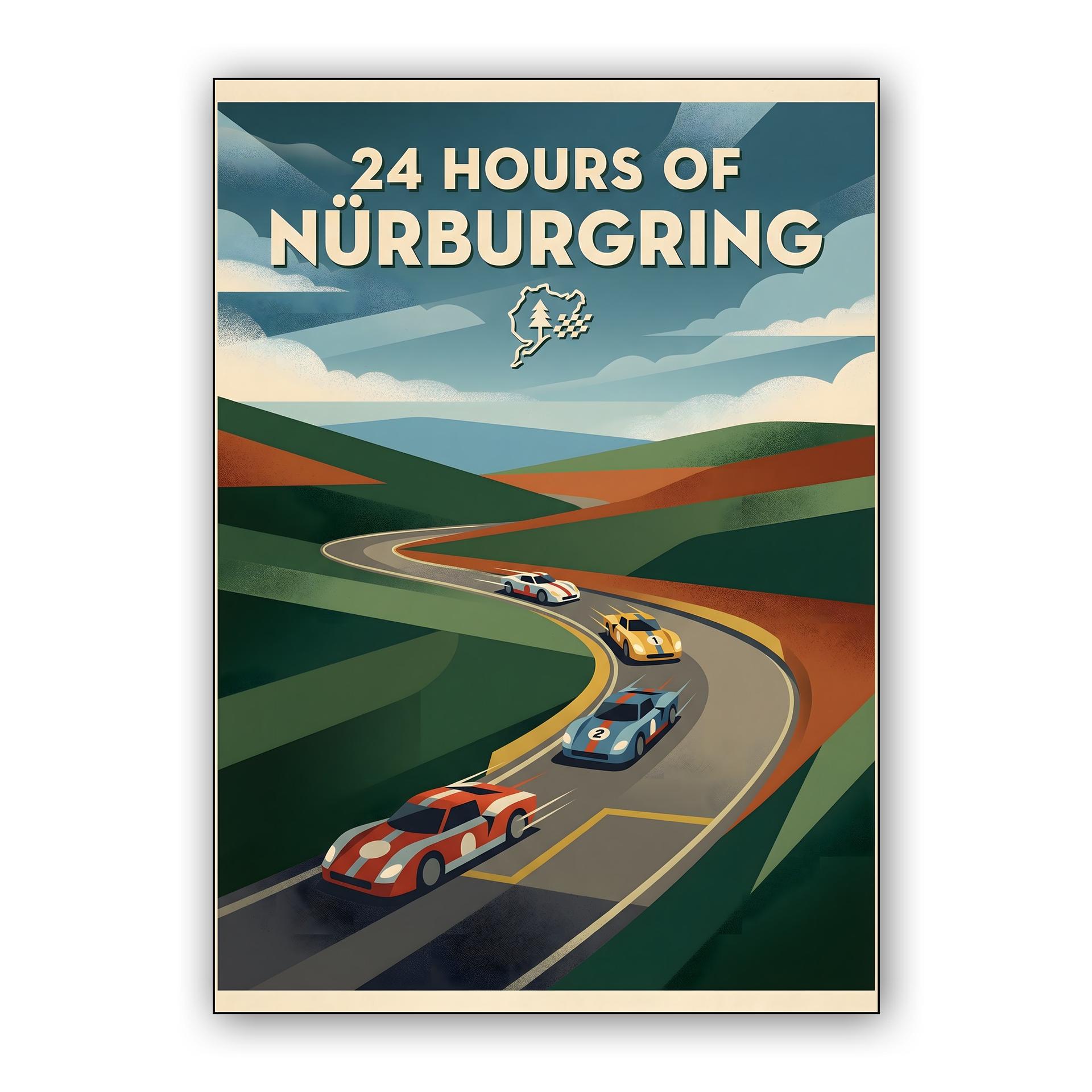 Historic 24 Hours of Nürburgring Vintage Poster