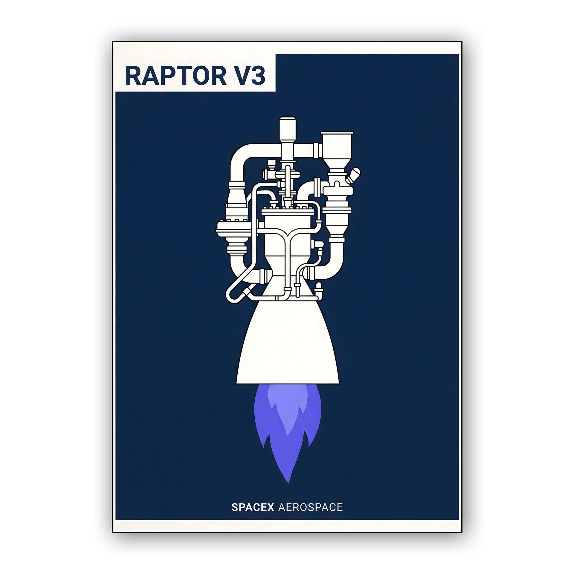 Raptor V3: Minimalist Rocket Engine Blueprint
