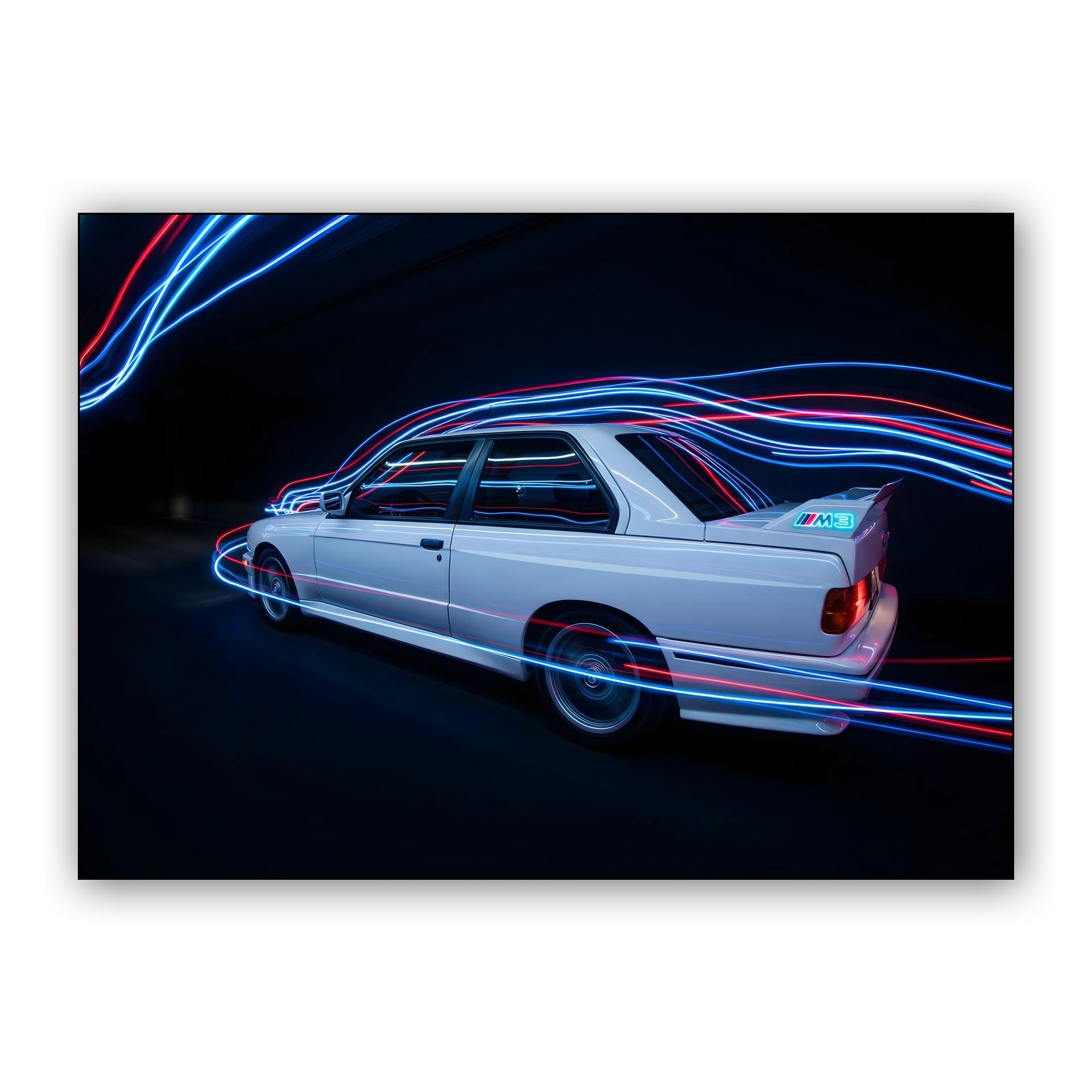 Neon Velocity: BMW E30 M3 Light Painting