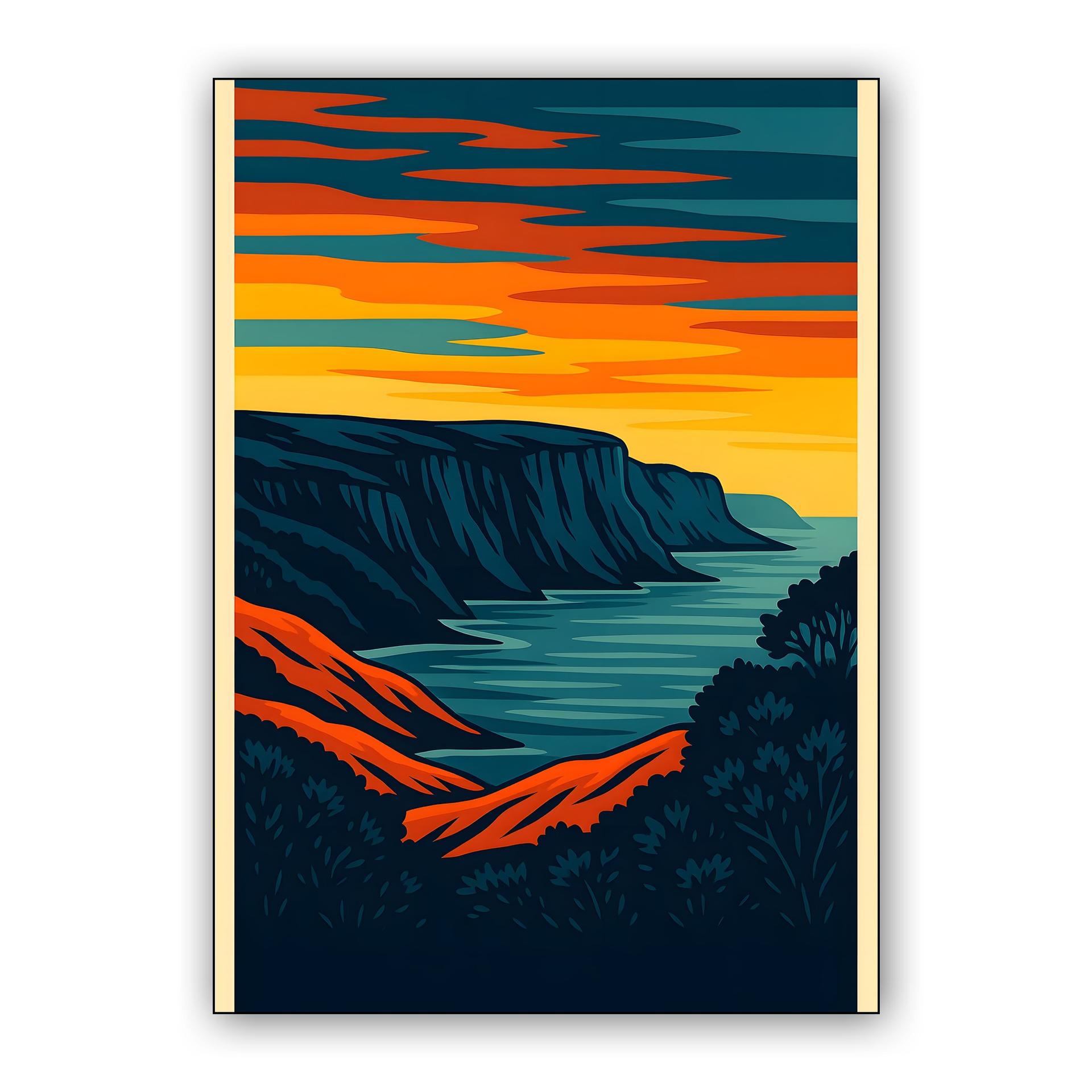 Coastal Cliffs Sunset